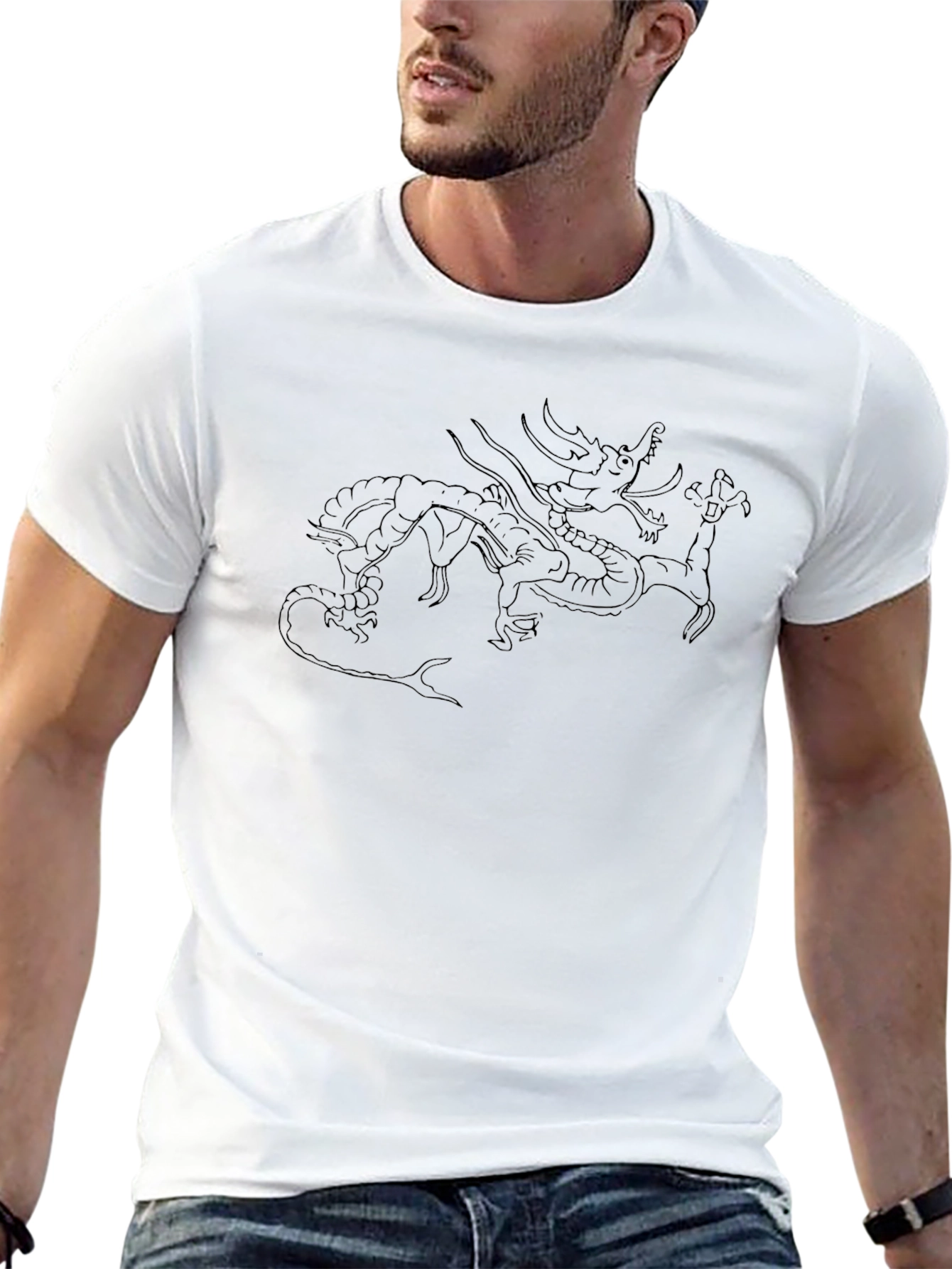 Dragon Graphic Black T-Shirt - Casual Style