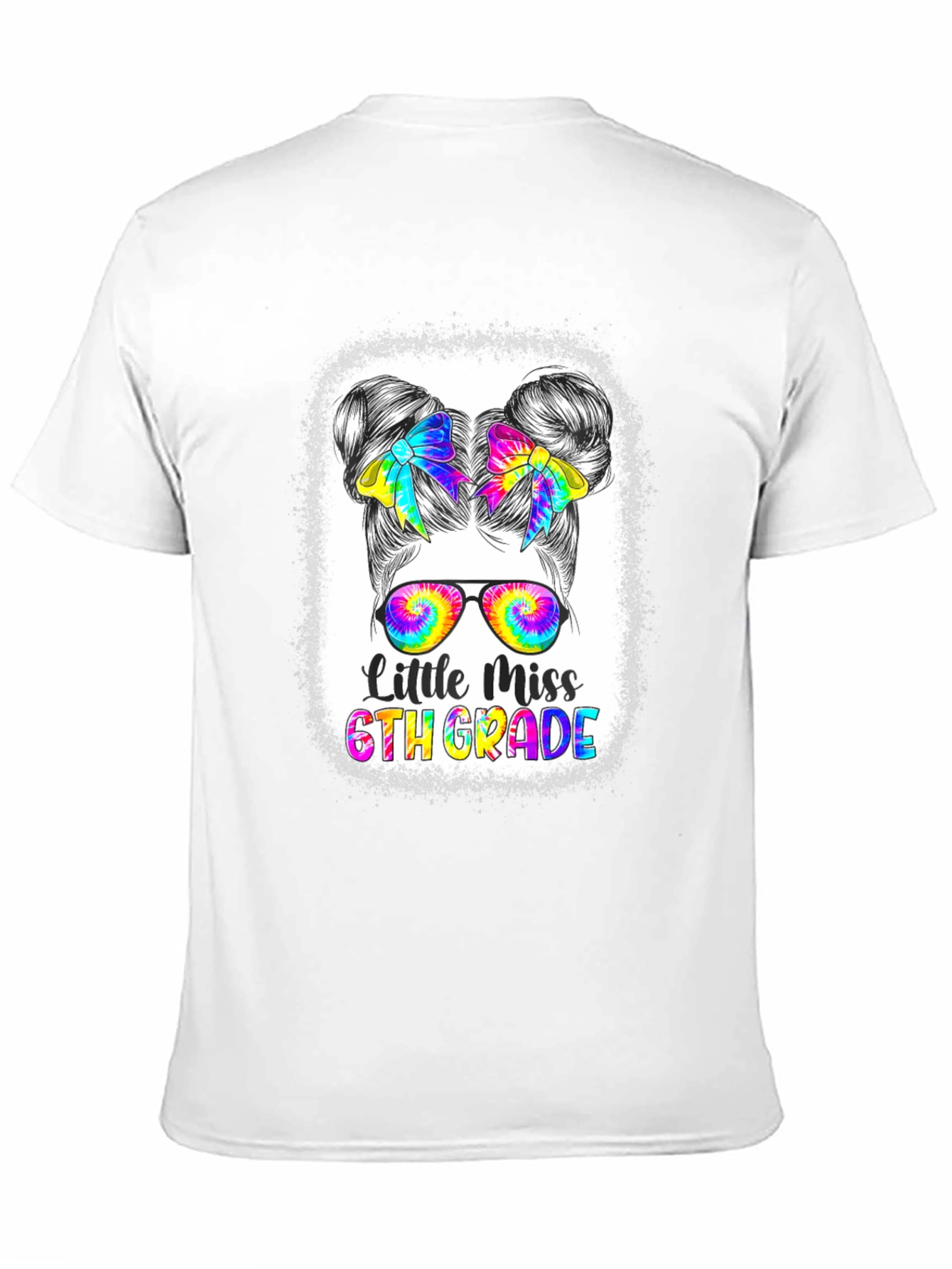 Little Miss 6th Grade Tie-Dye Graphic T-Shirt