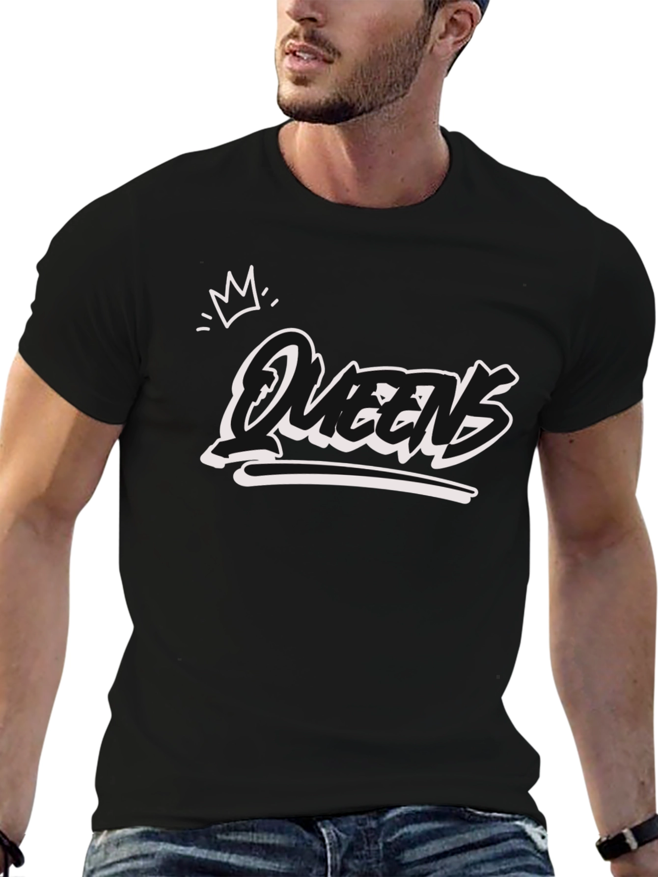 Queens Graphic T-Shirt - Black