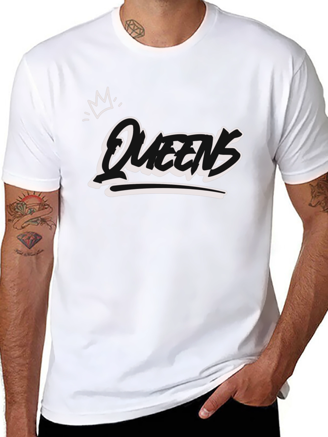 Queens Graphic T-Shirt - Black
