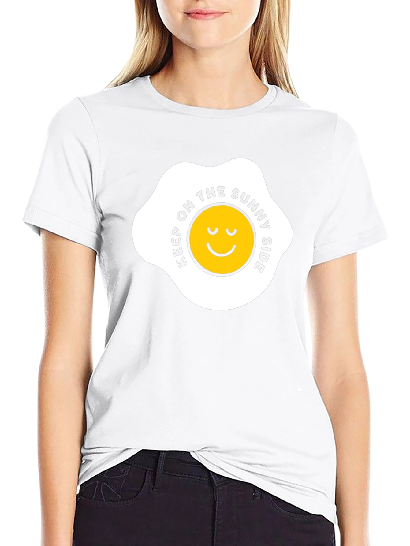 Sunny Side Up Graphic Tee - Black T-Shirt
