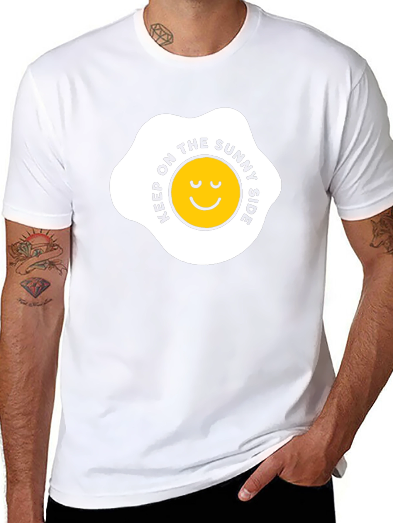 Sunny Side Up Graphic Tee - Black T-Shirt