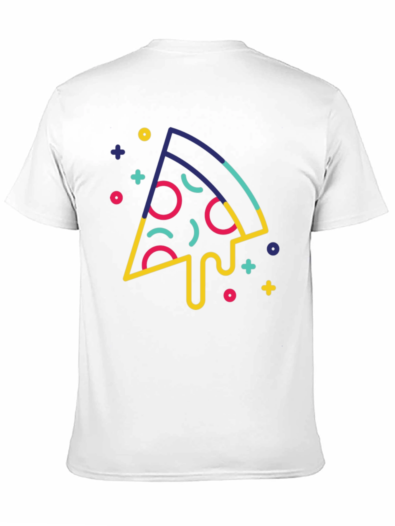 Funky Pizza Slice Graphic Black T-Shirt