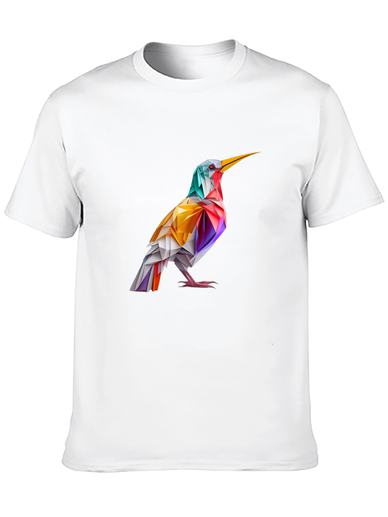 Abstract Bird Graphic Black T-Shirt