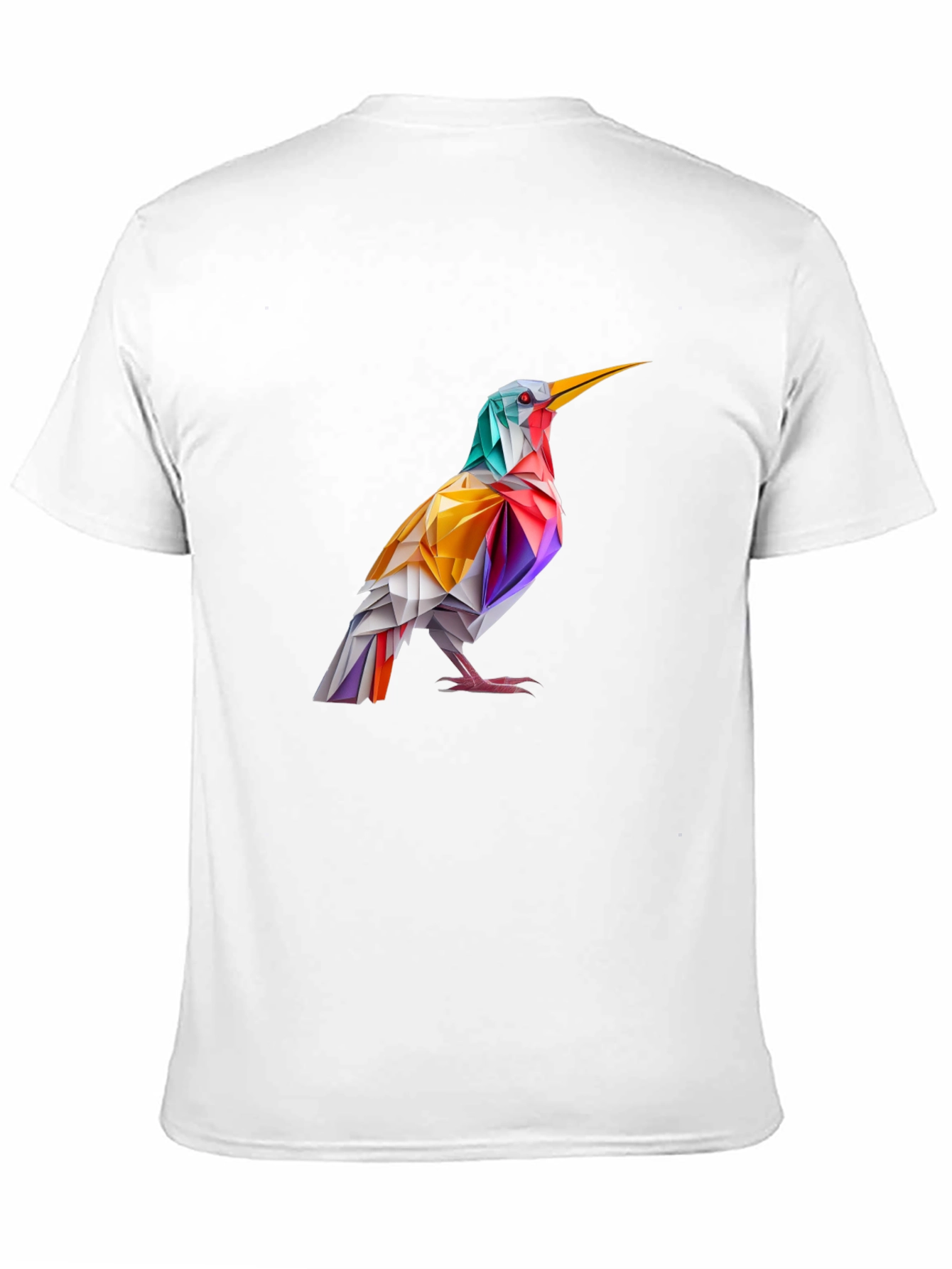 Abstract Bird Graphic Black T-Shirt
