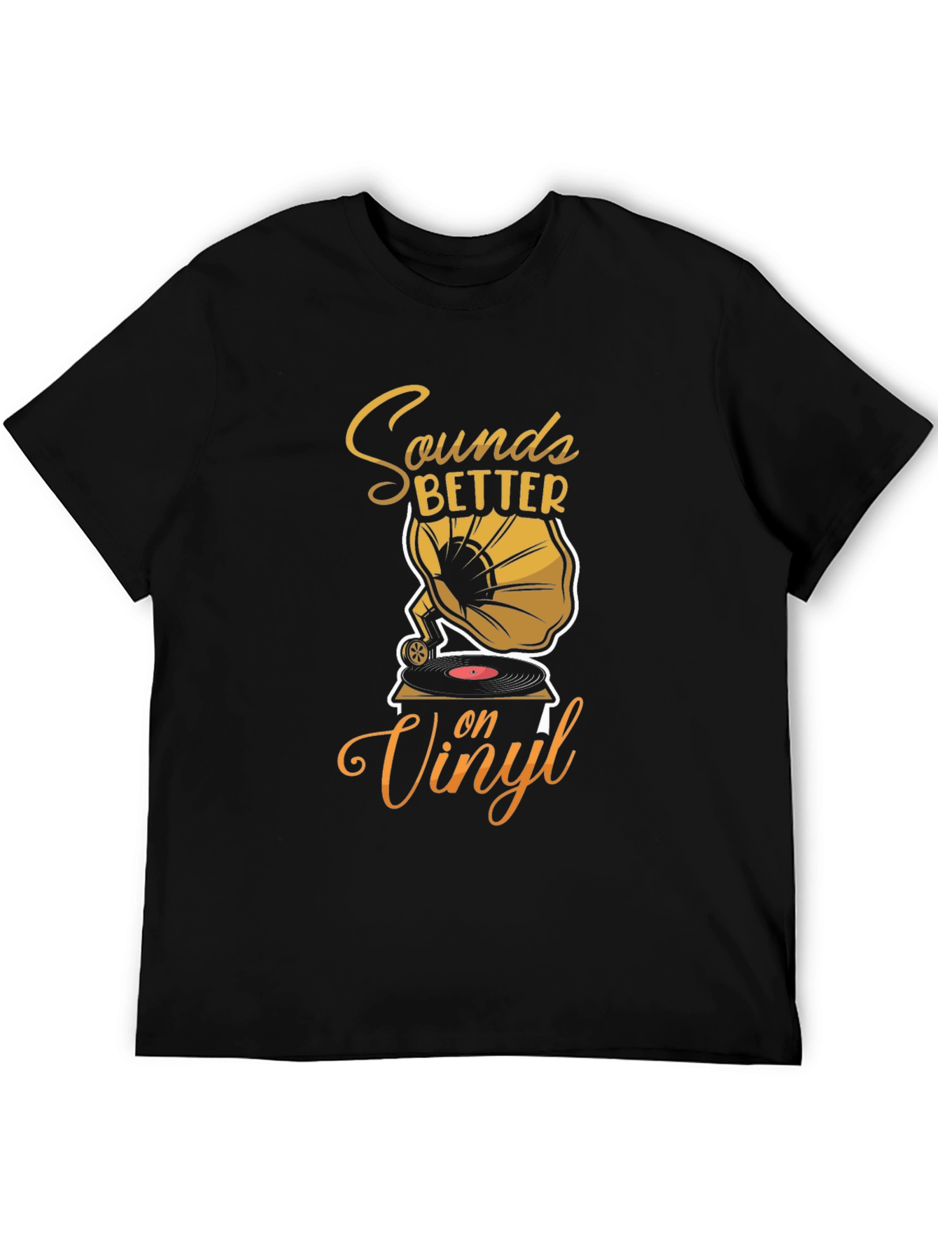 Sounds Better On Vinyl Black Graphic Tee