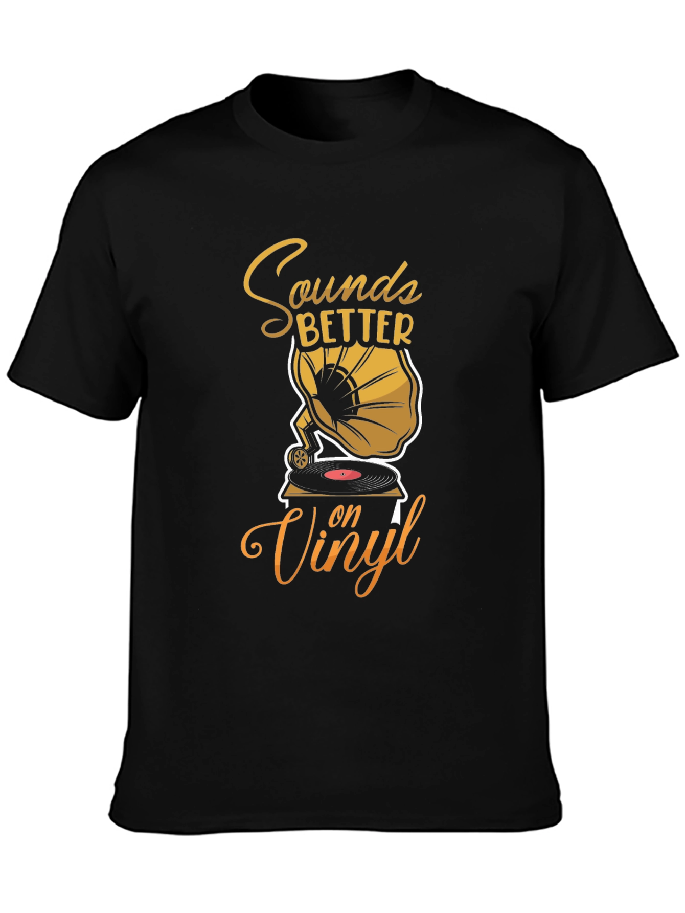 Sounds Better On Vinyl Black Graphic Tee