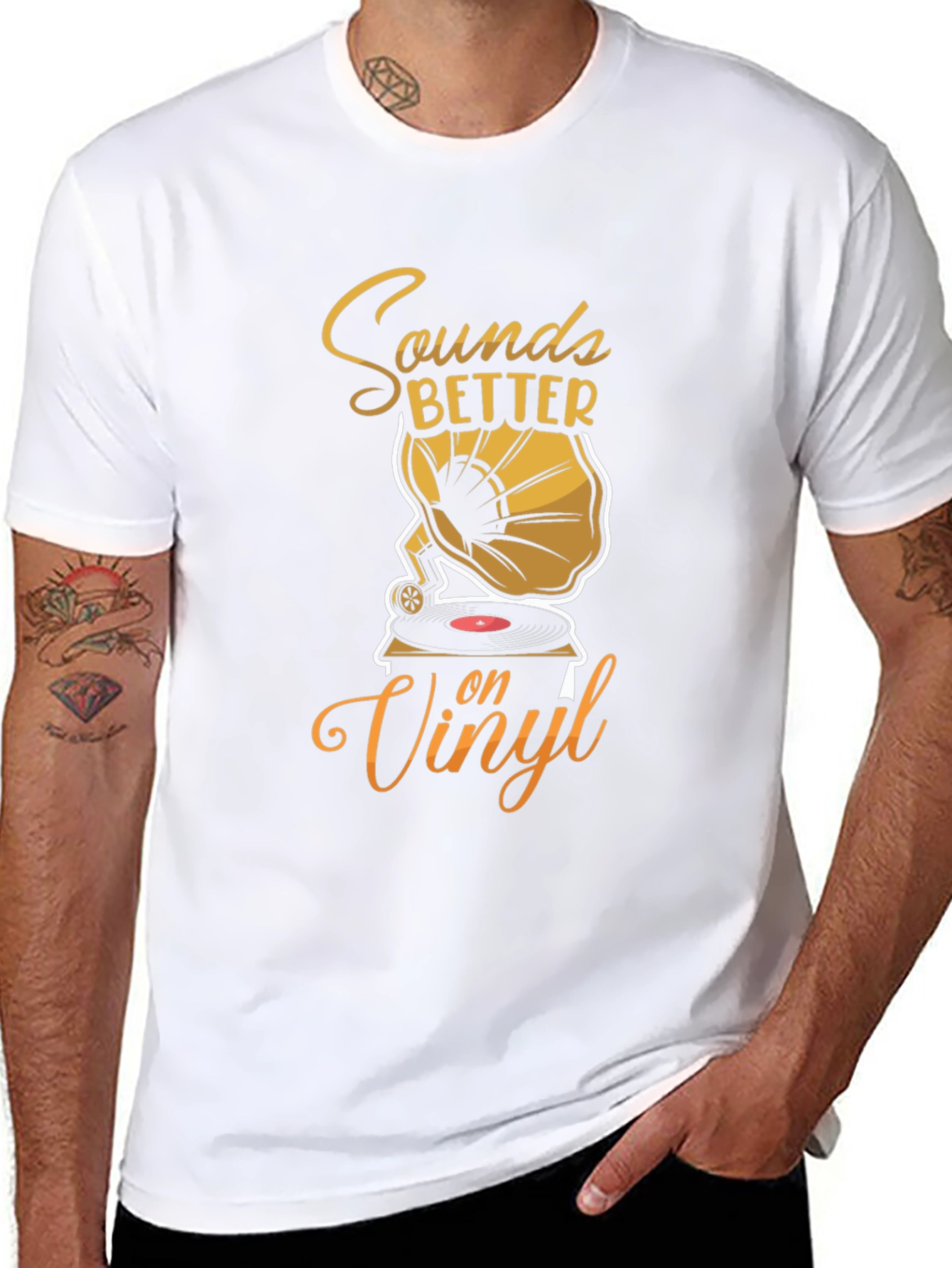 Sounds Better On Vinyl Black Graphic Tee