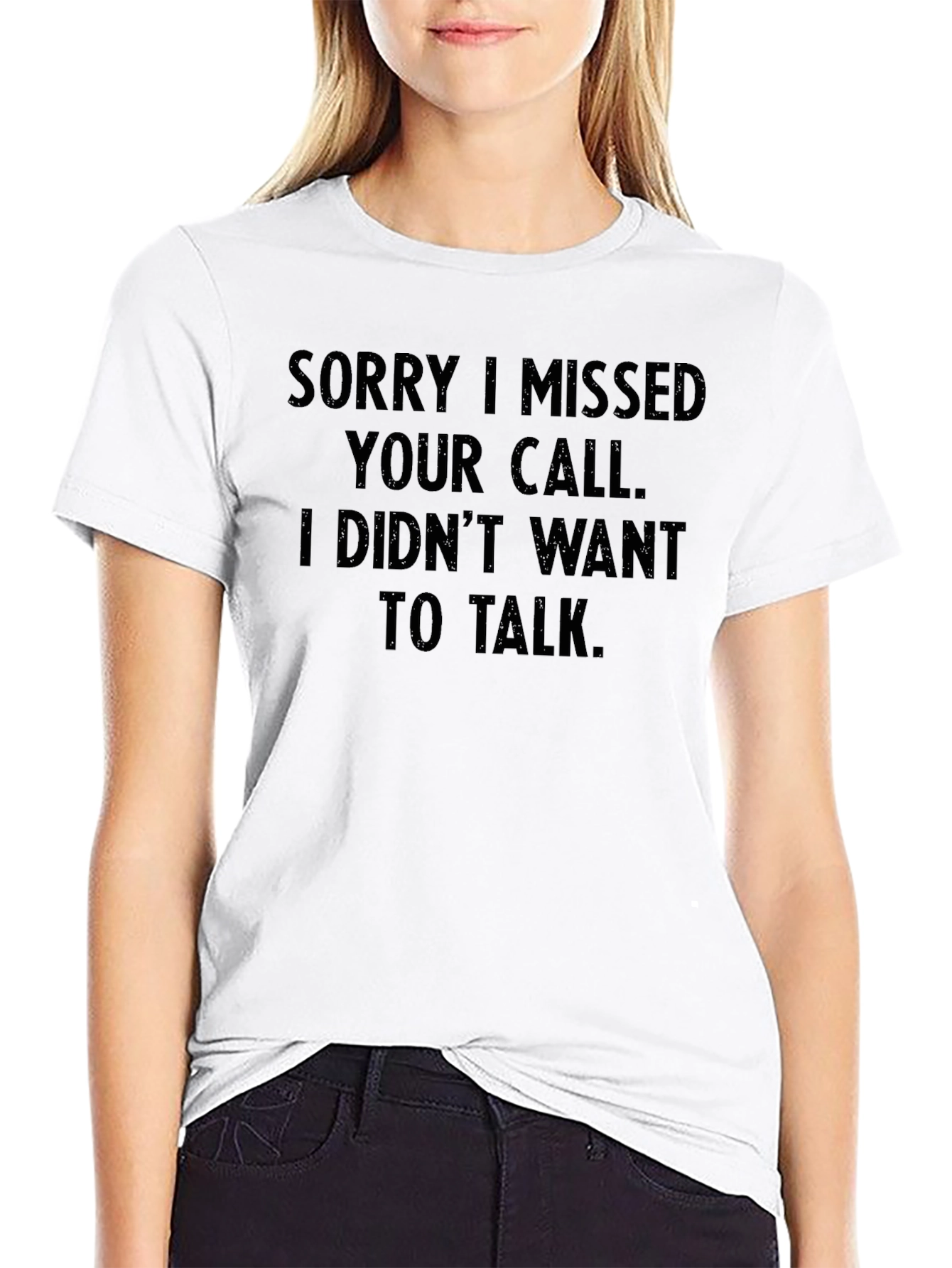 Funny Sorry I Missed Your Call Graphic T-Shirt