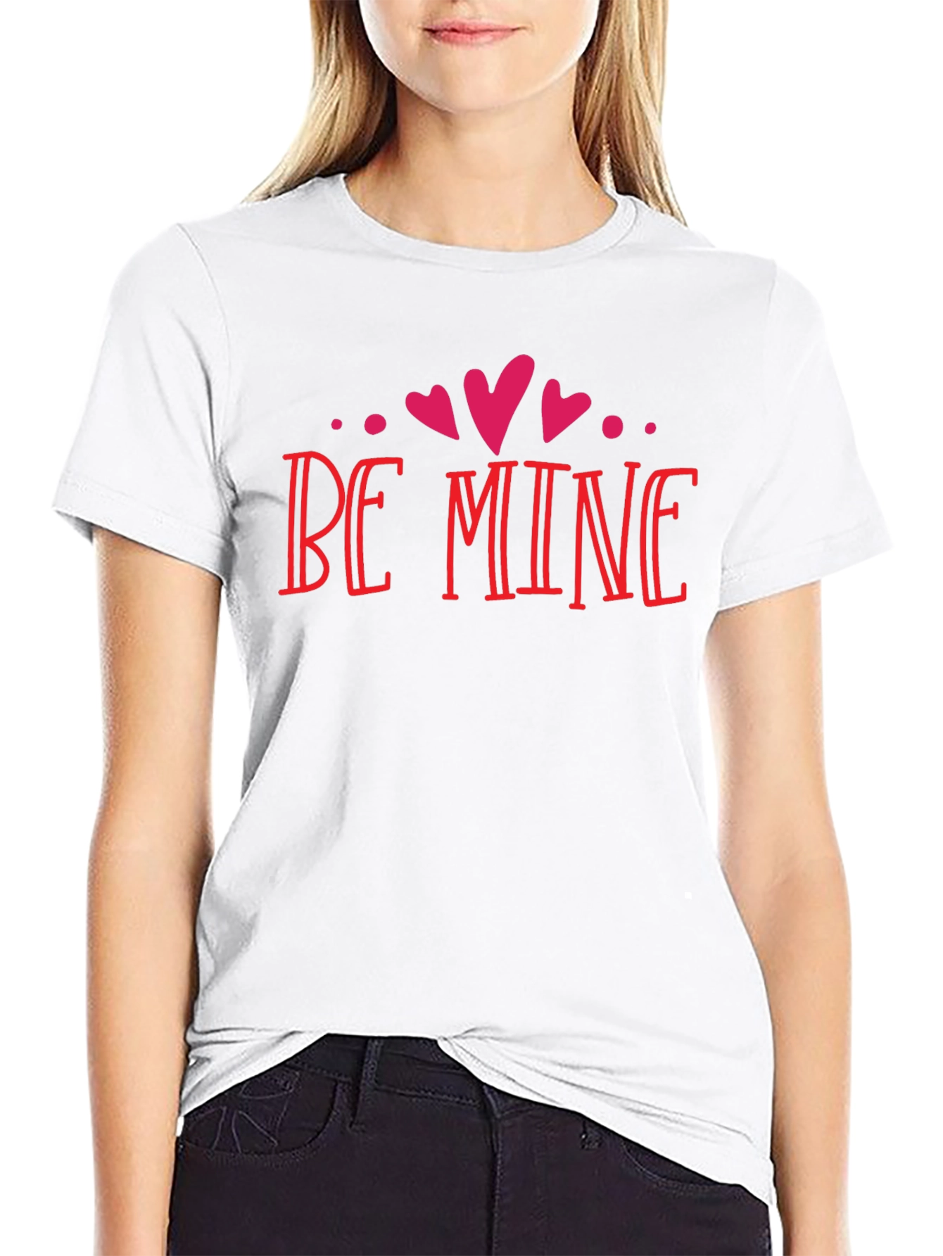 Be Mine Valentines Day Black T-Shirt