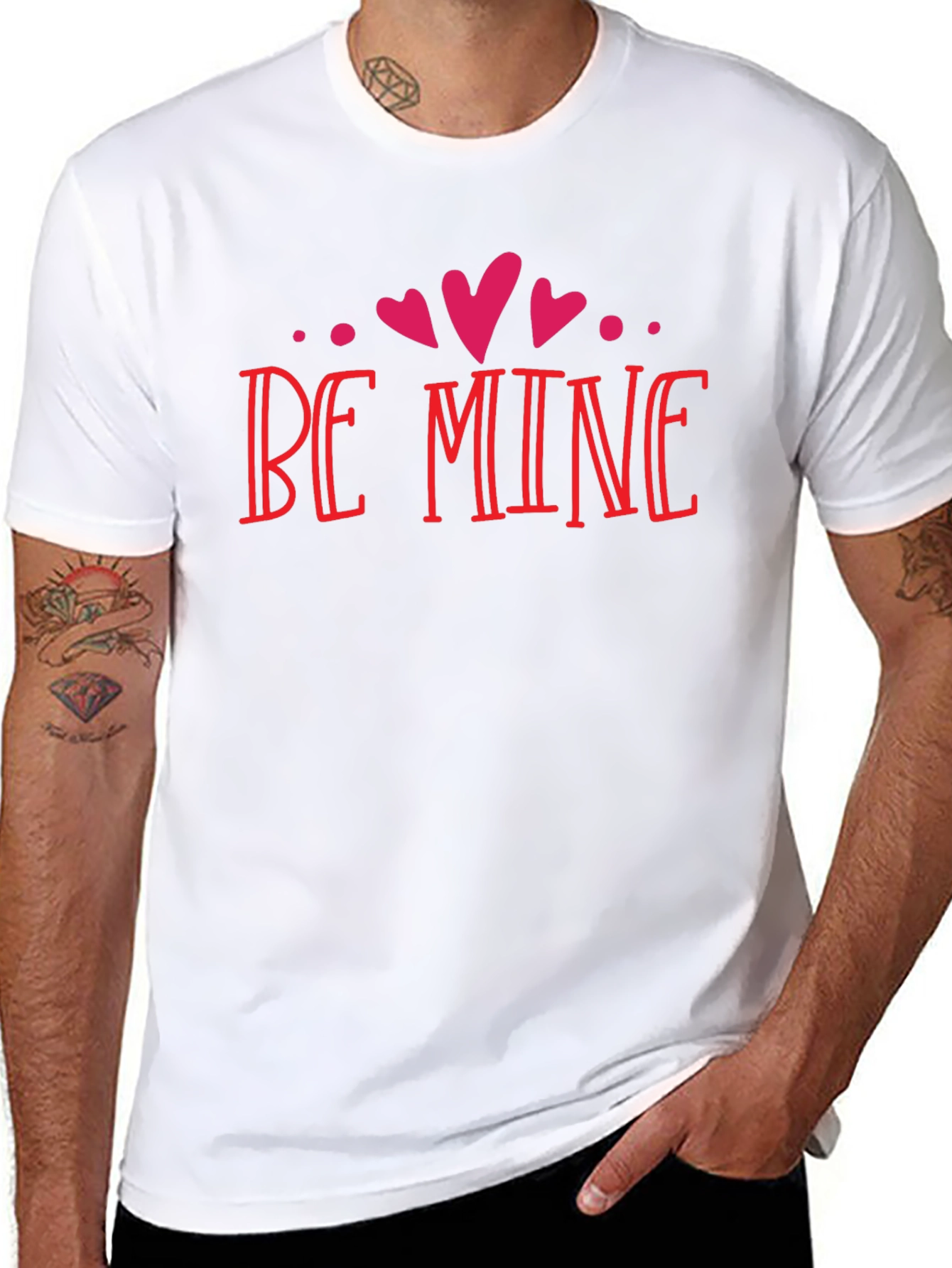 Be Mine Valentines Day Black T-Shirt