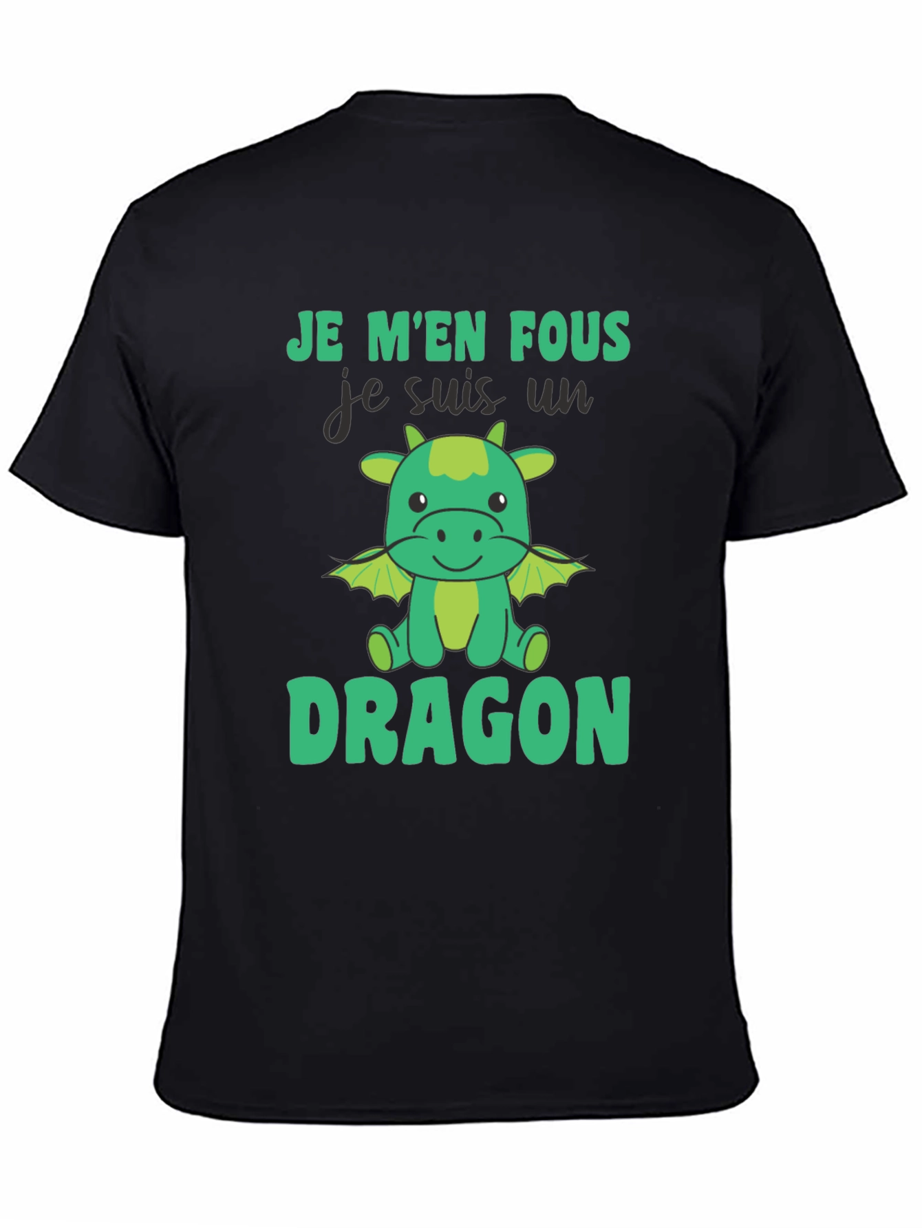 Je Men Fous Dragon T-Shirt - Black Cotton Tee
