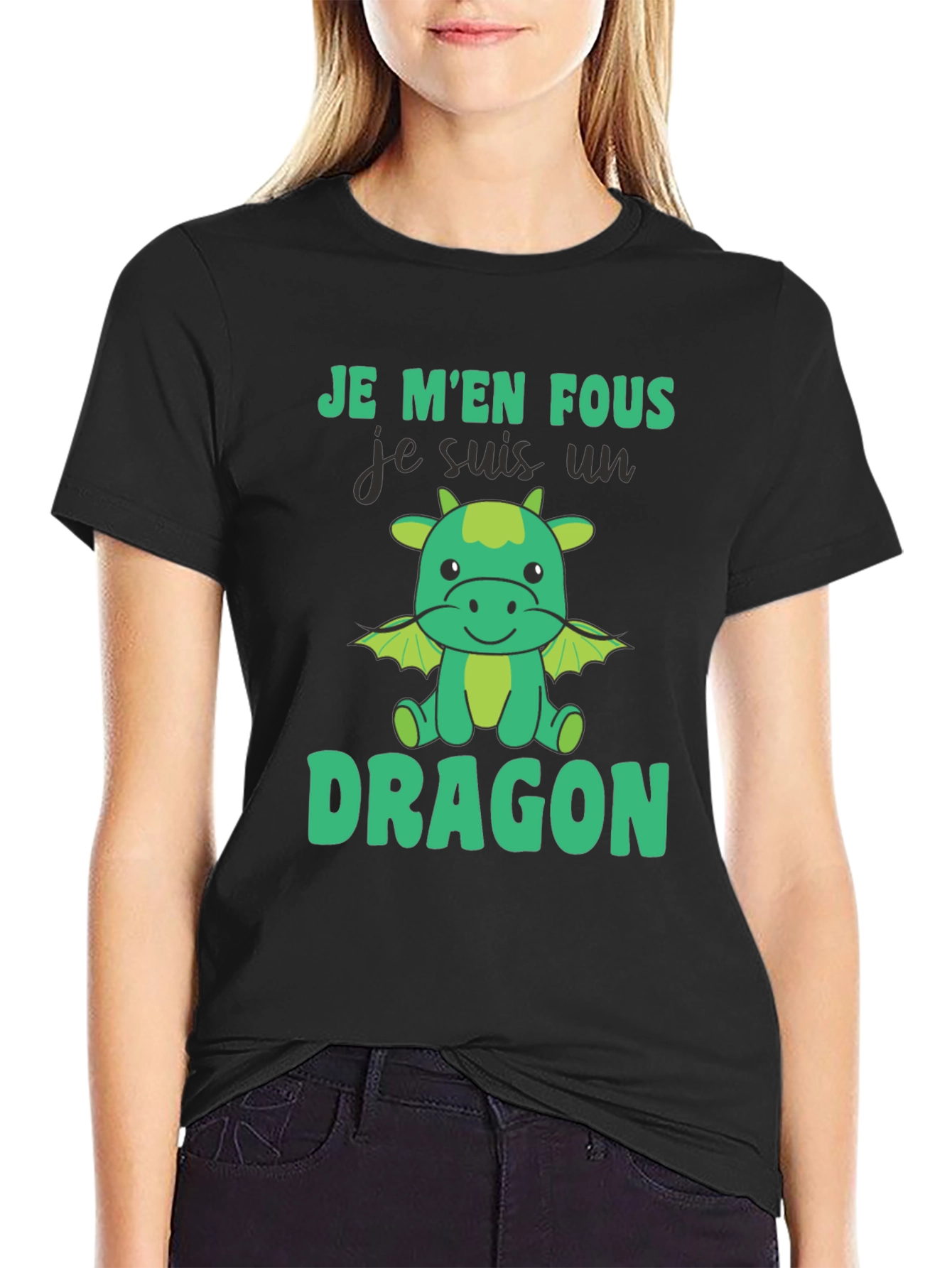 Je Men Fous Dragon T-Shirt - Black Cotton Tee