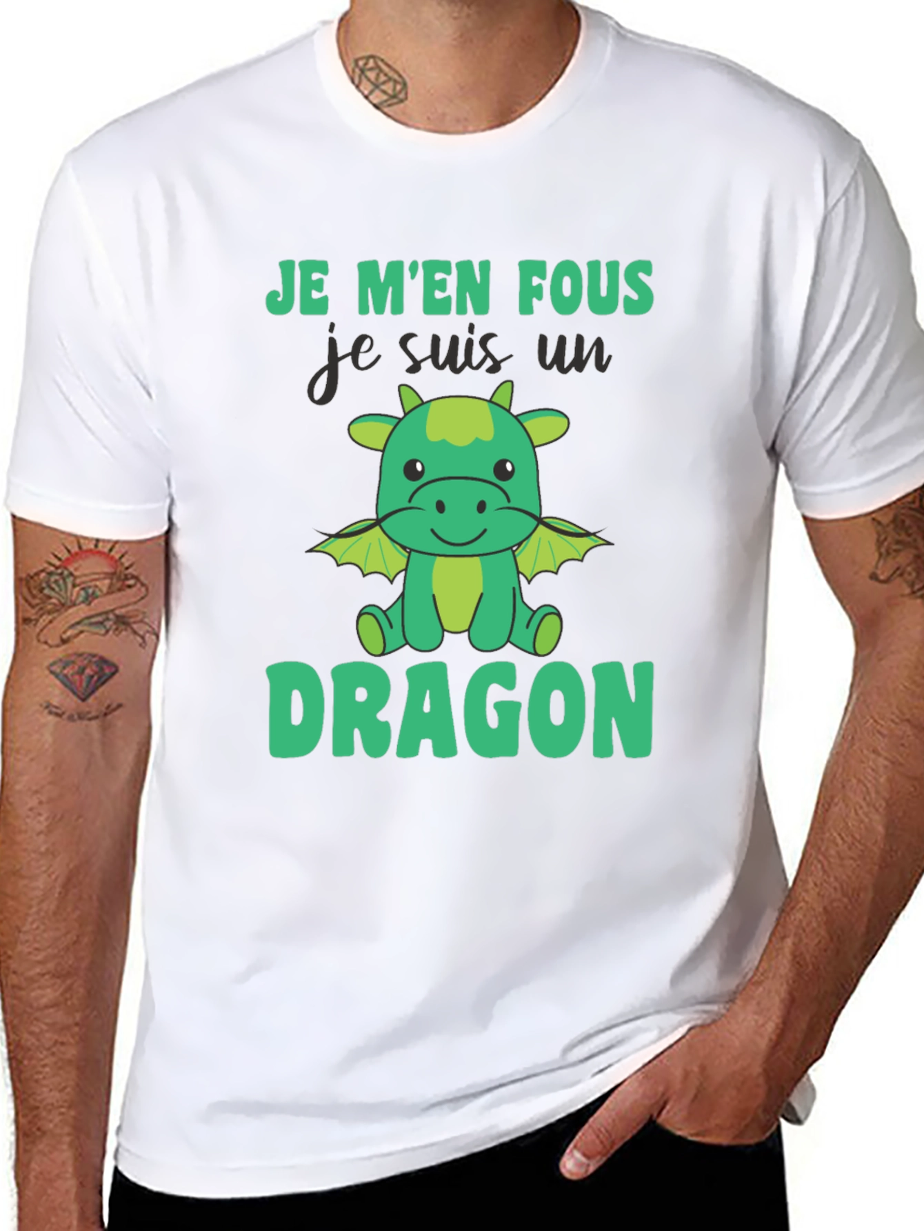 Je Men Fous Dragon T-Shirt - Black Cotton Tee