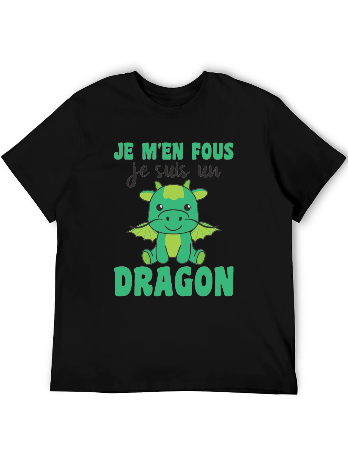 Je Men Fous Dragon T-Shirt - Black Cotton Tee