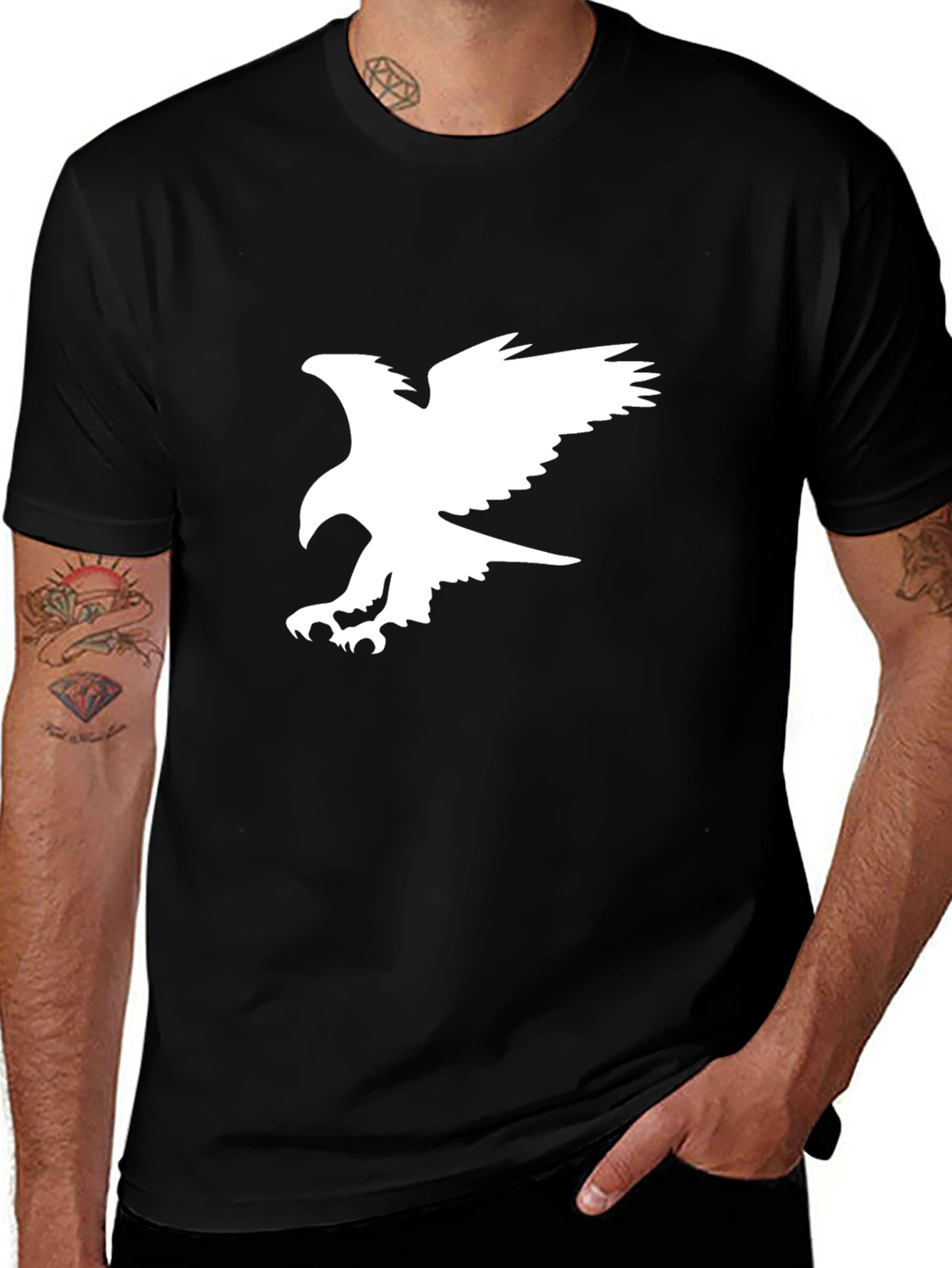 Black Eagle Graphic Tee - Cool Casual Style