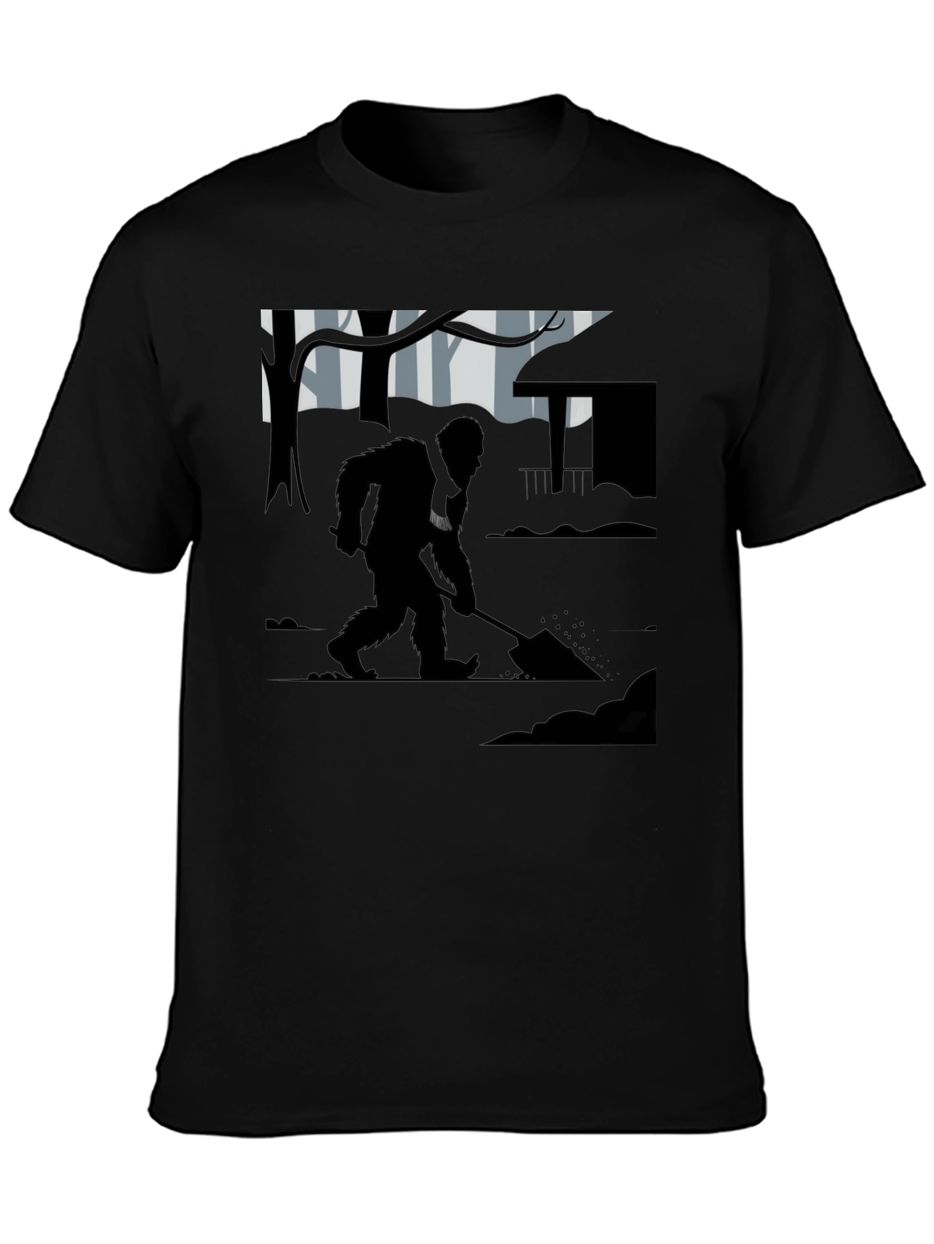 Bigfoot Digging T-Shirt - Cryptid Tee