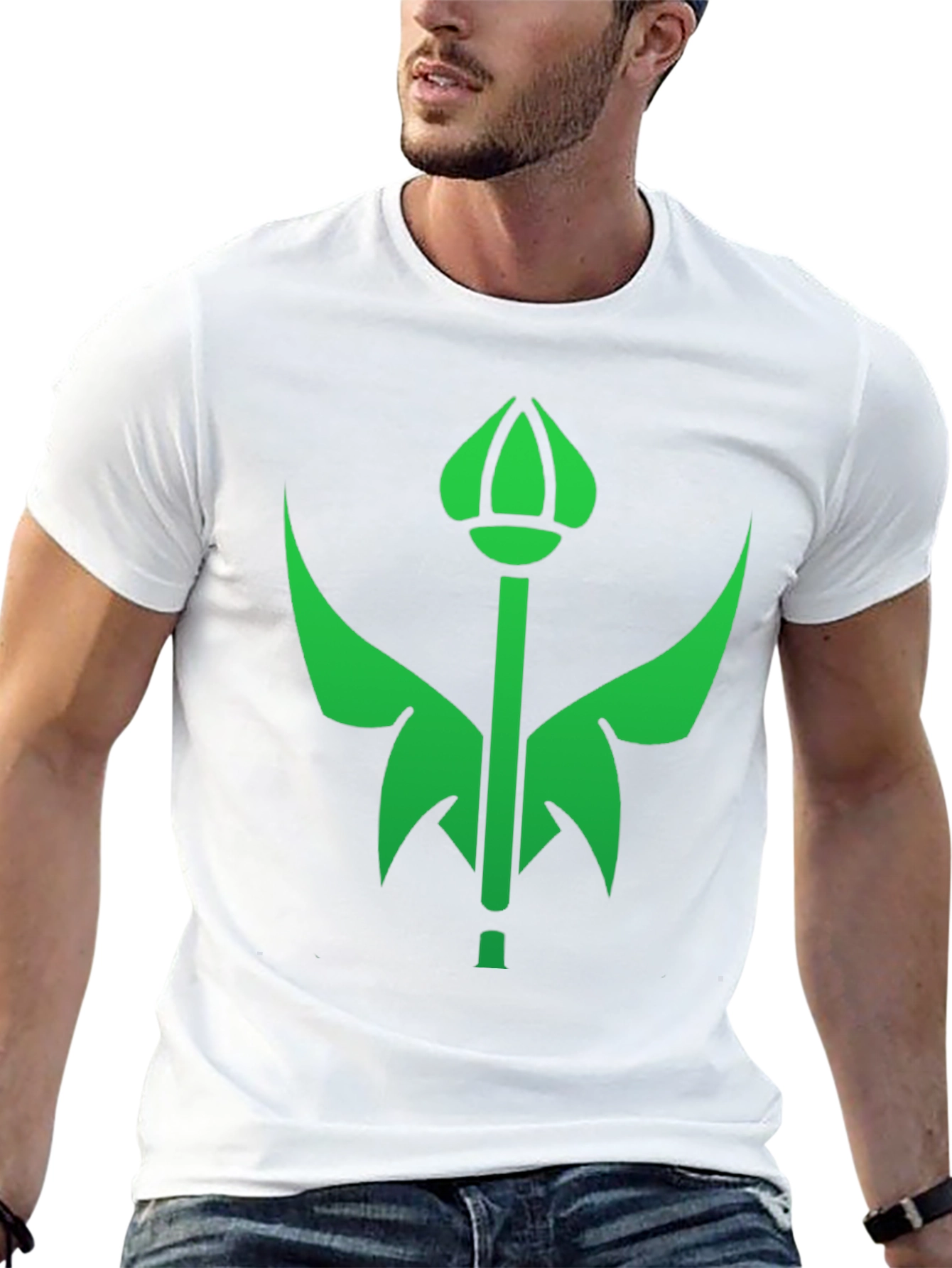 Green Emblem Black T-Shirt
