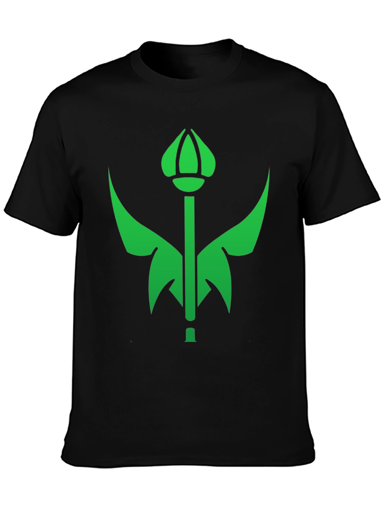 Green Emblem Black T-Shirt
