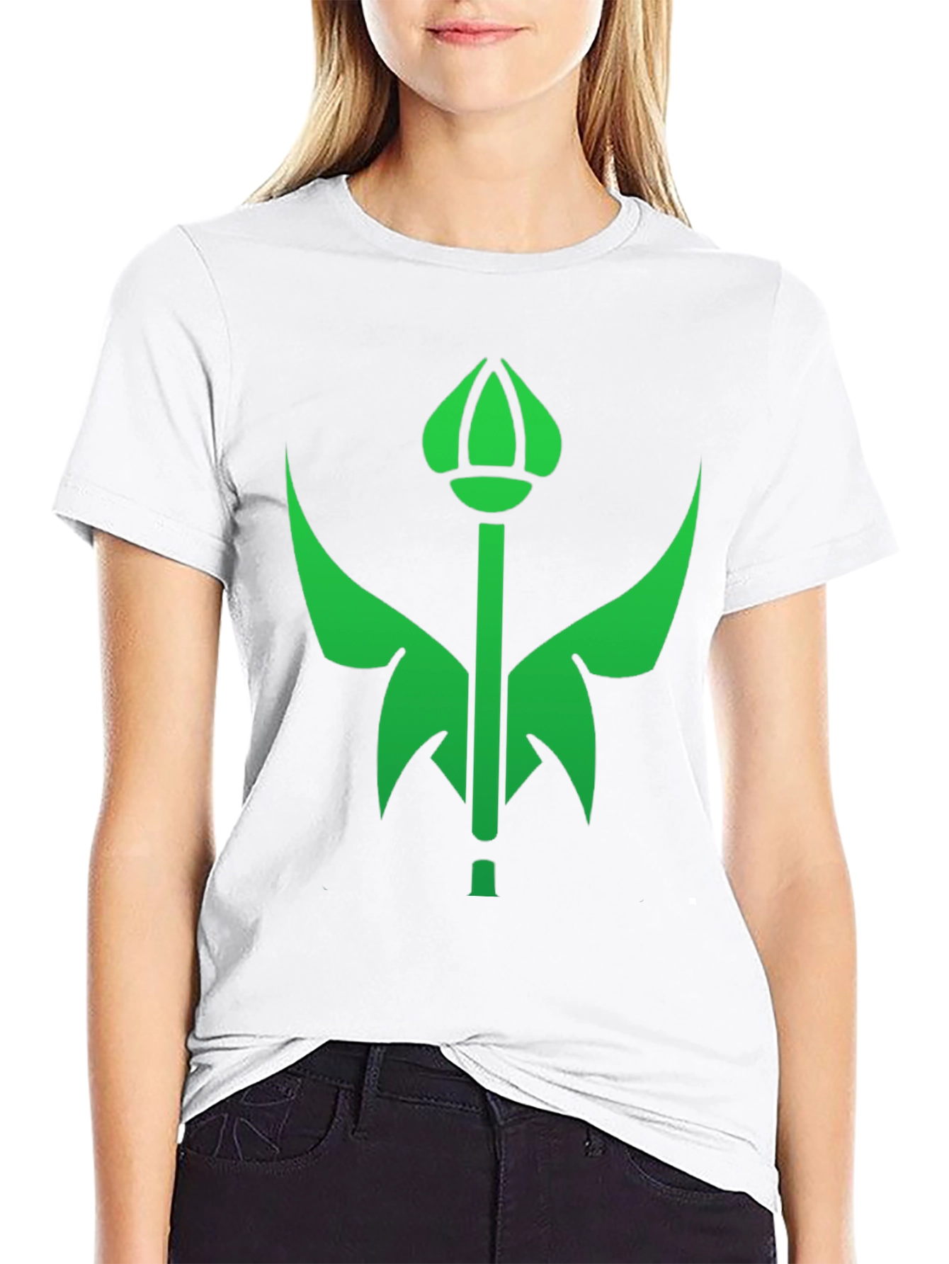 Green Emblem Black T-Shirt