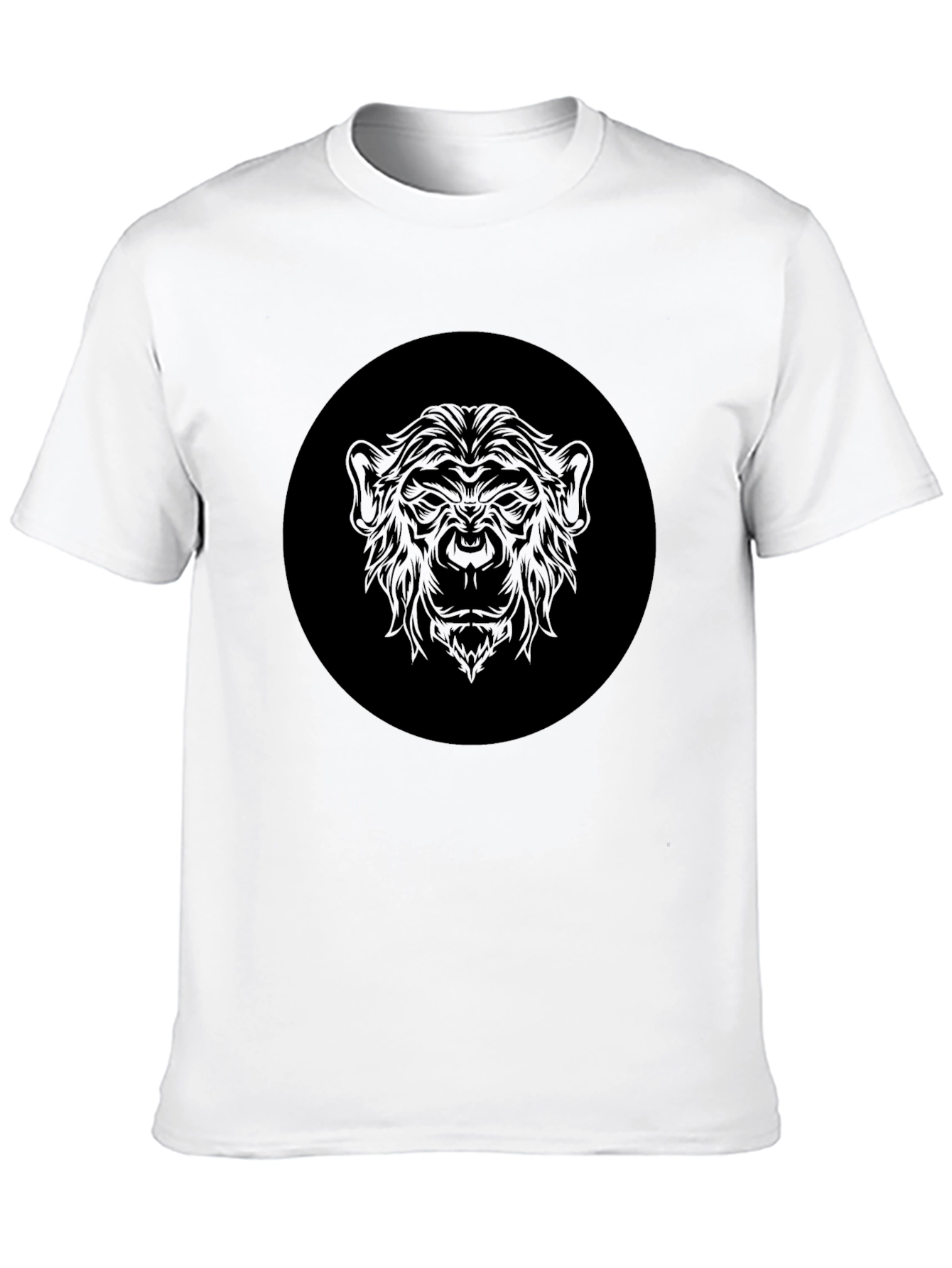 Mens Black Graphic T-Shirt - Monkey Design