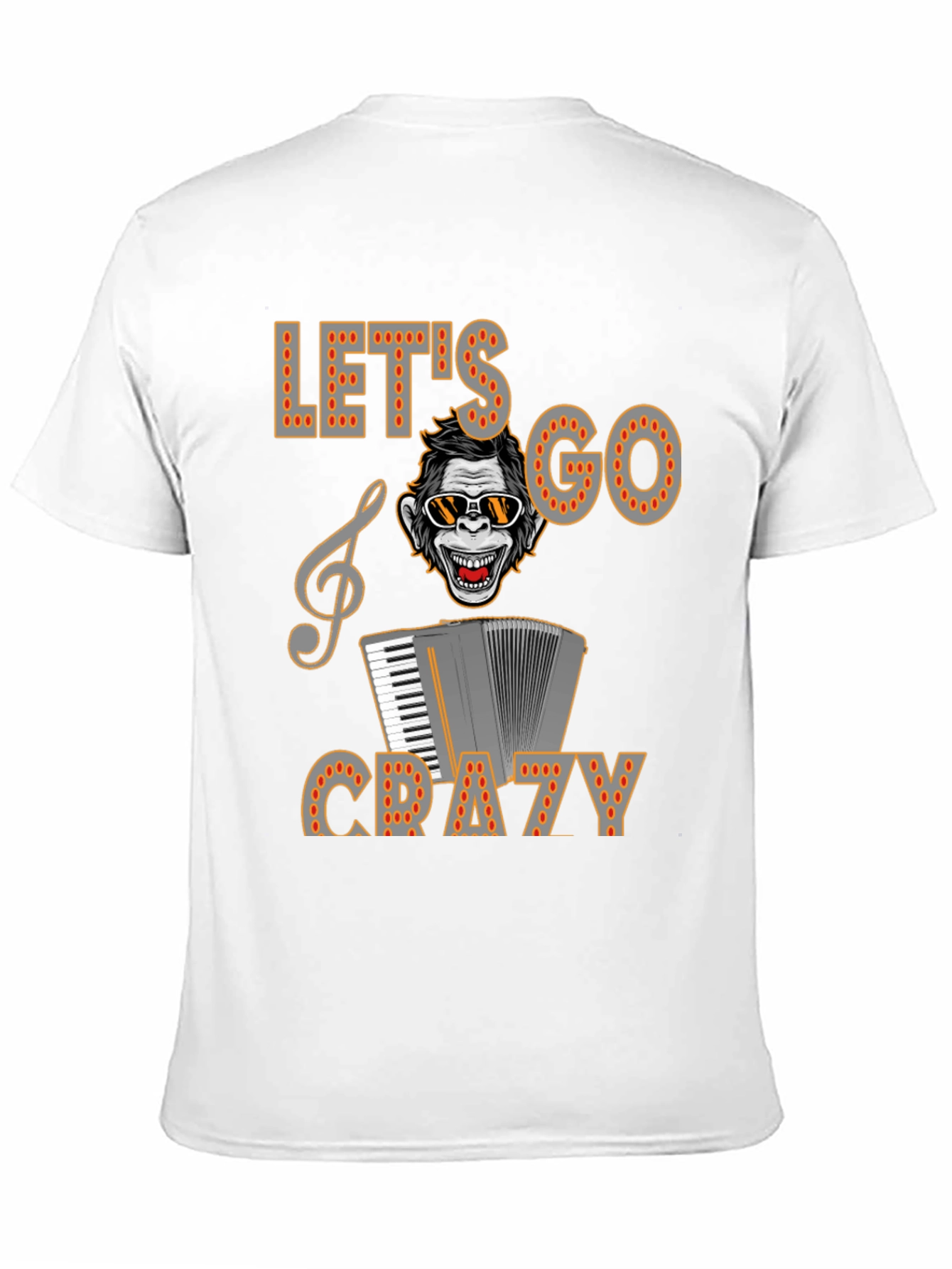 Lets Go Crazy Monkey Accordion T-Shirt