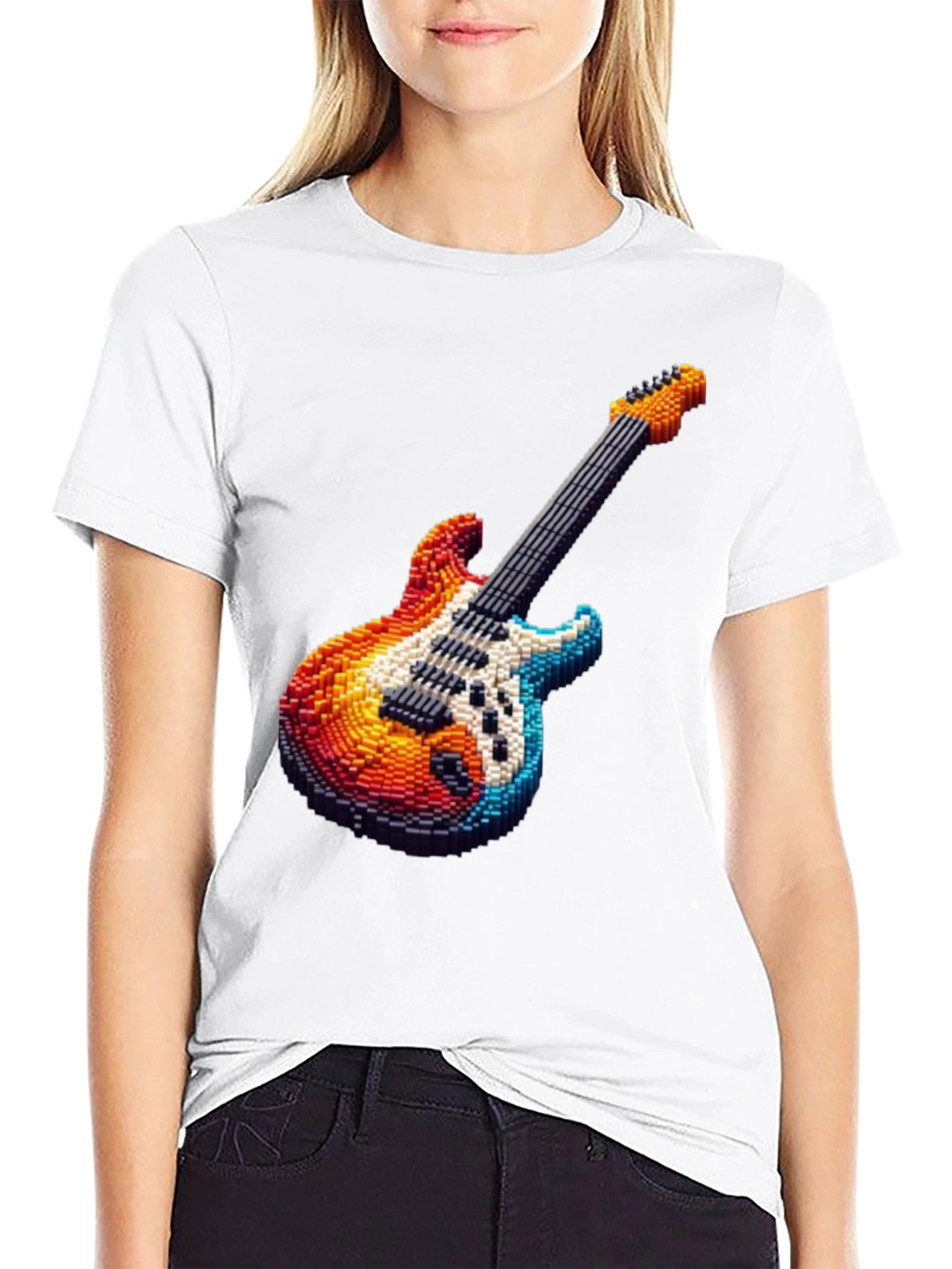 Pixel Guitar T-Shirt - Rock On!
