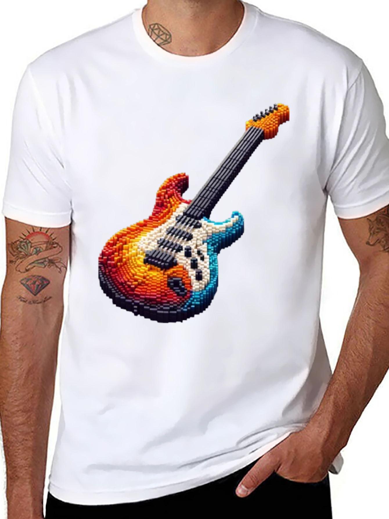 Pixel Guitar T-Shirt - Rock On!