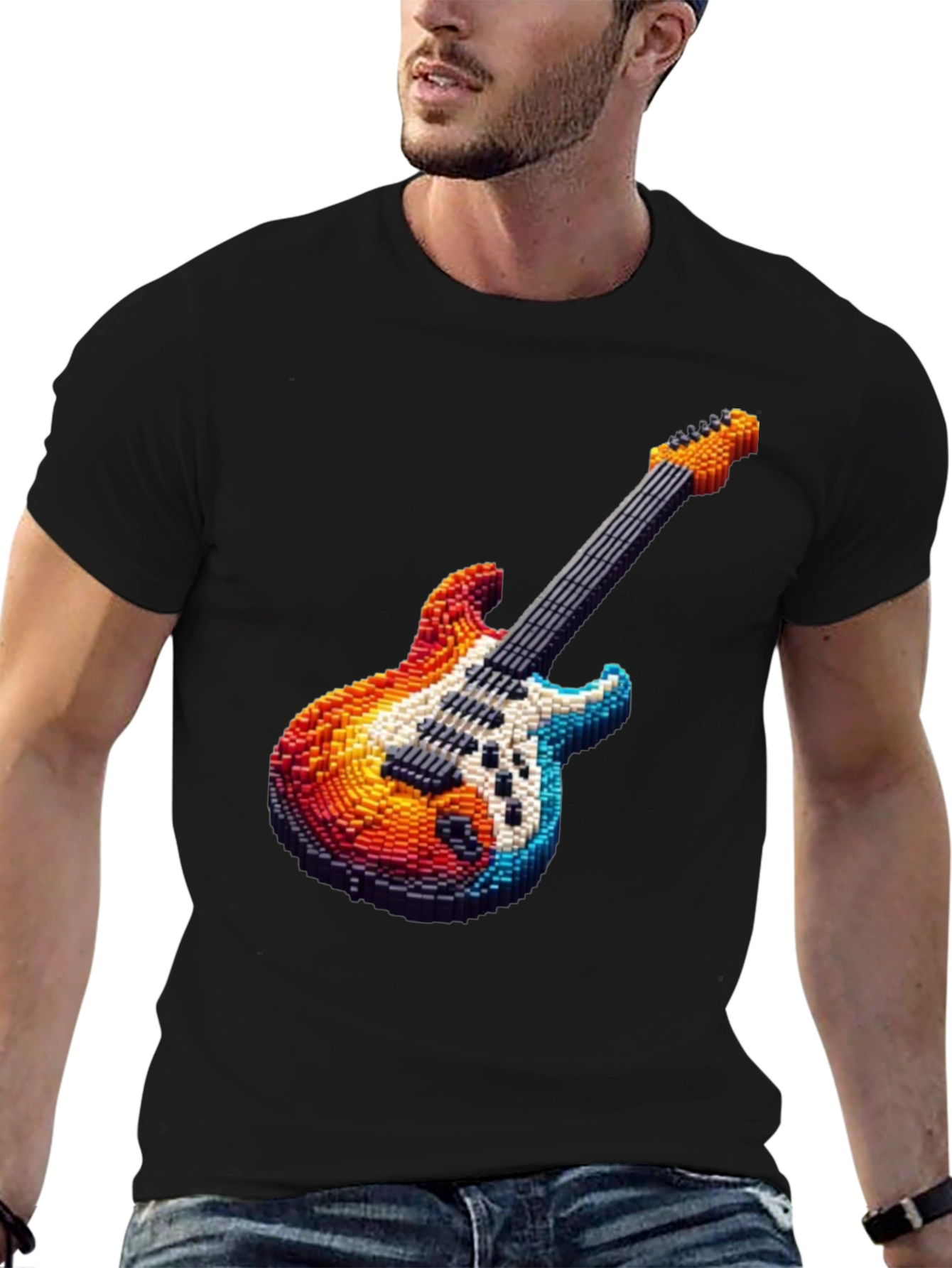 Pixel Guitar T-Shirt - Rock On!