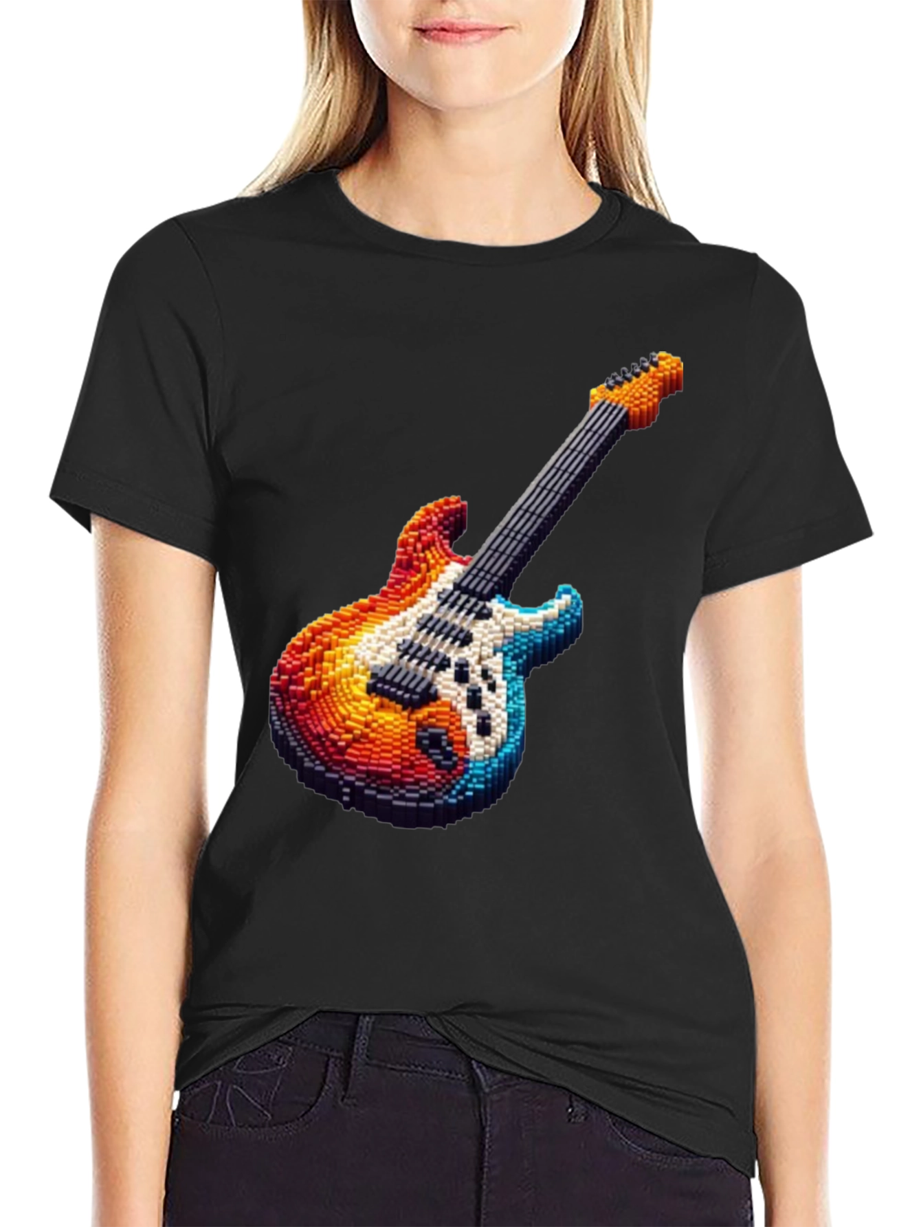 Pixel Guitar T-Shirt - Rock On!