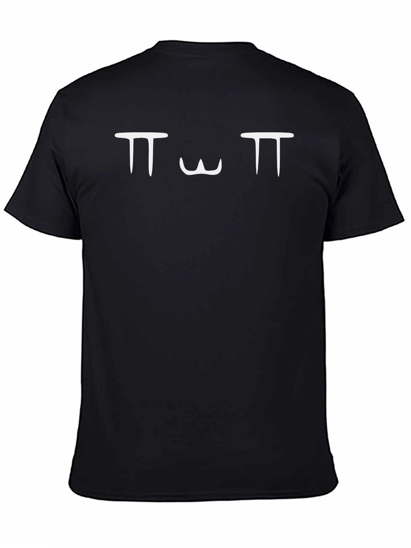 Black T-Shirt with OwO Face Design
