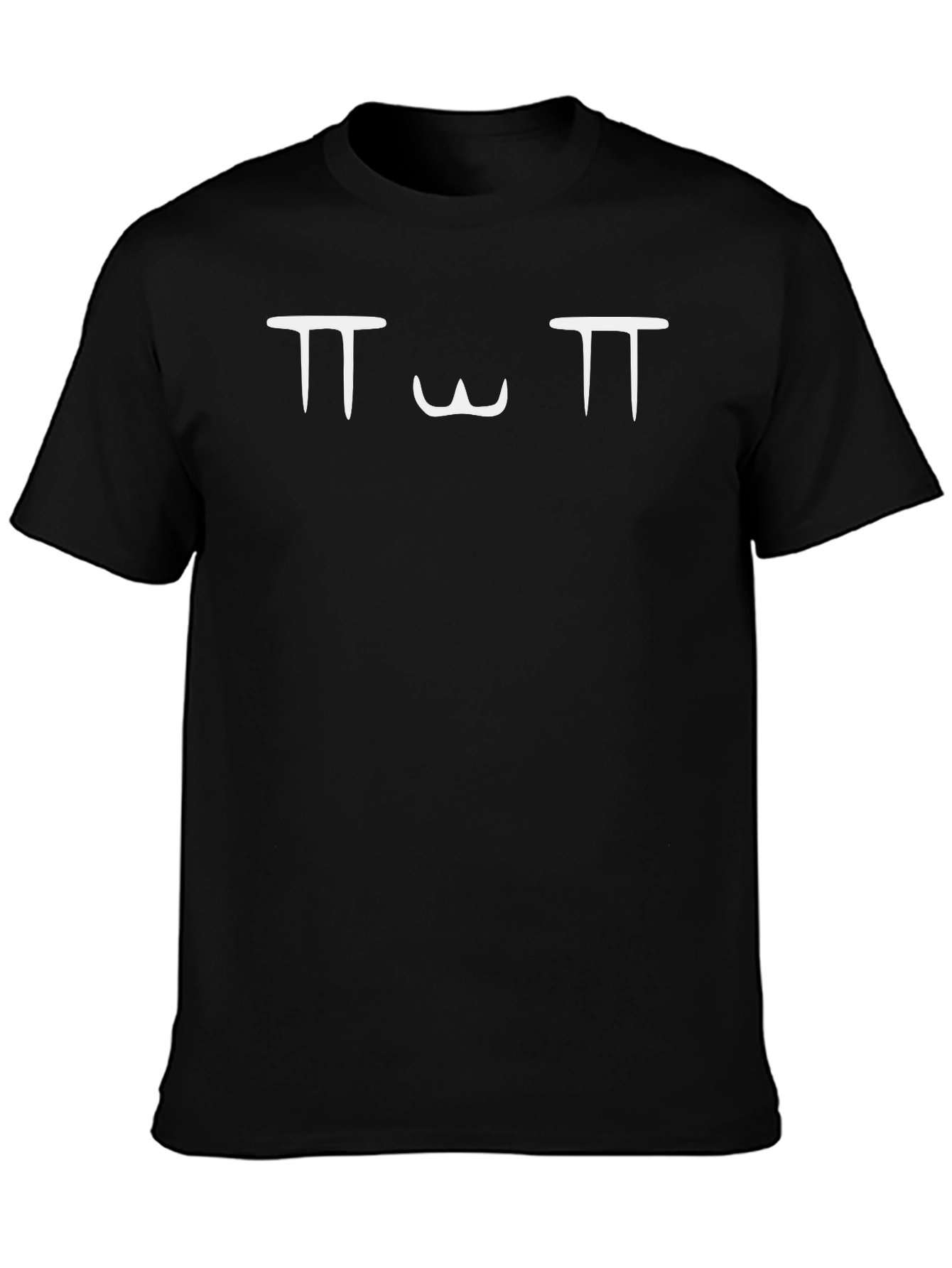 Black T-Shirt with OwO Face Design