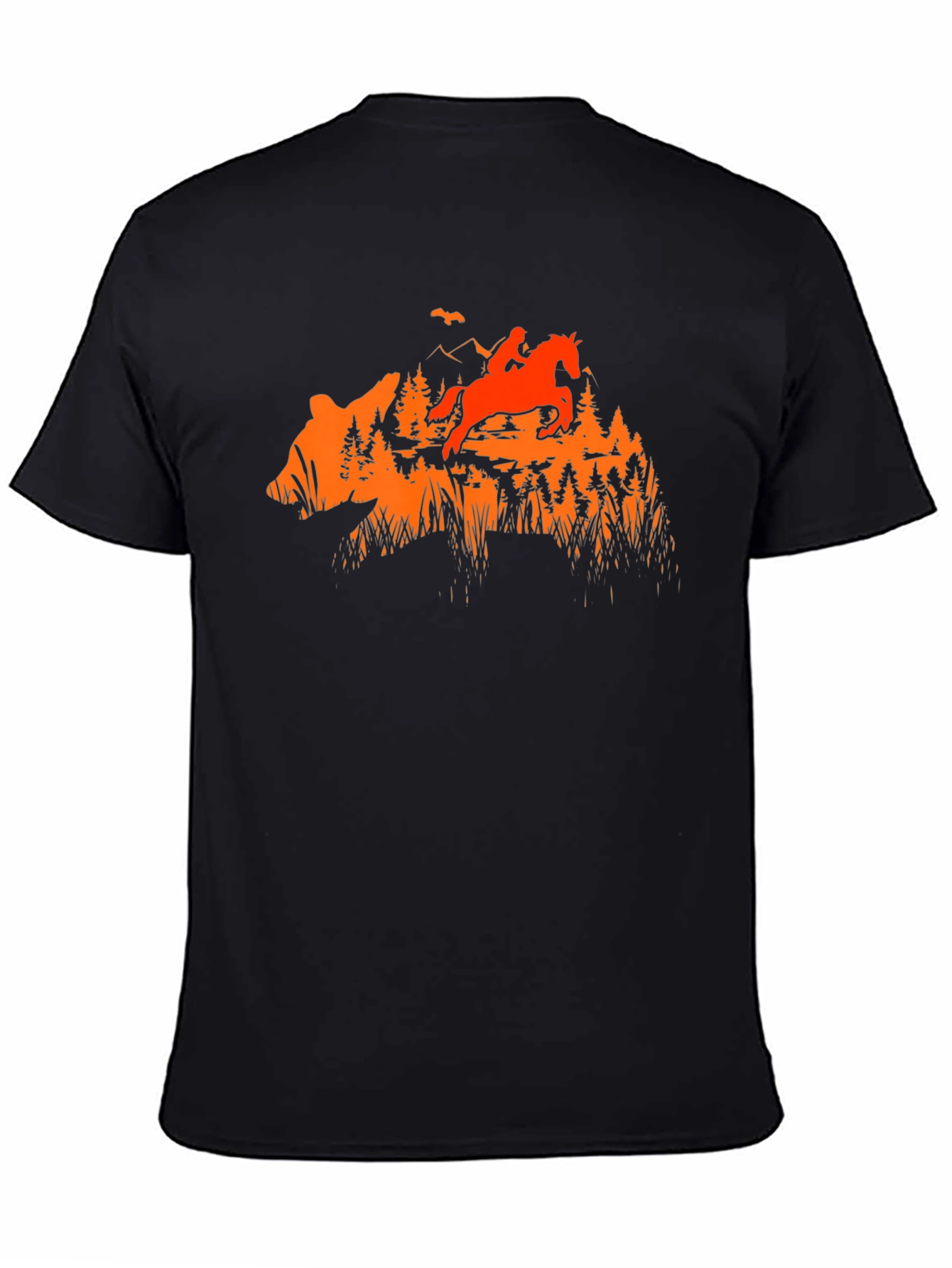 Bear Silhouette Rider Graphic Tee
