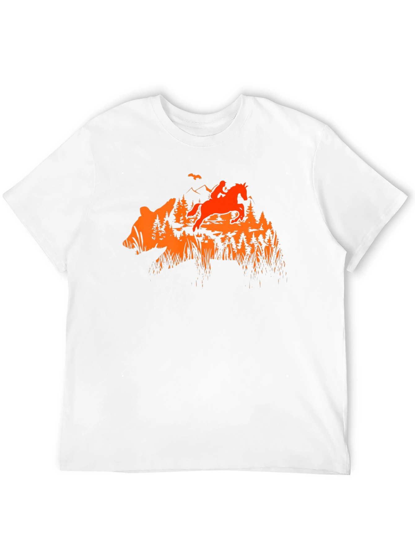 Bear Silhouette Rider Graphic Tee