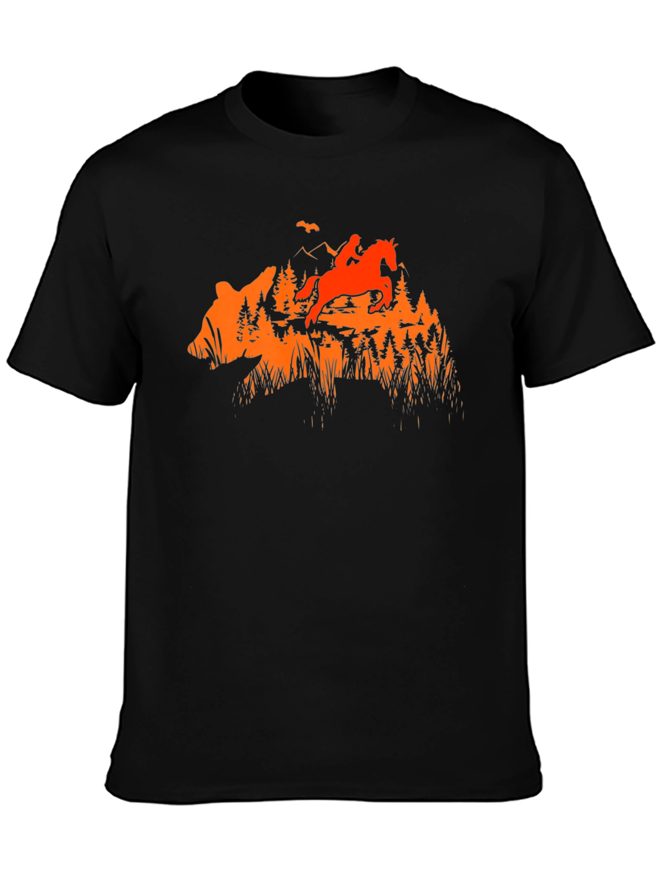 Bear Silhouette Rider Graphic Tee