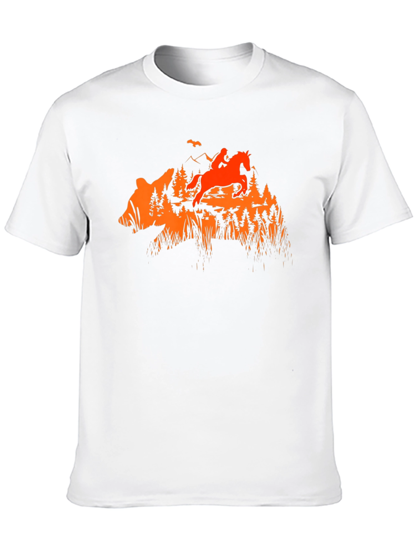 Bear Silhouette Rider Graphic Tee