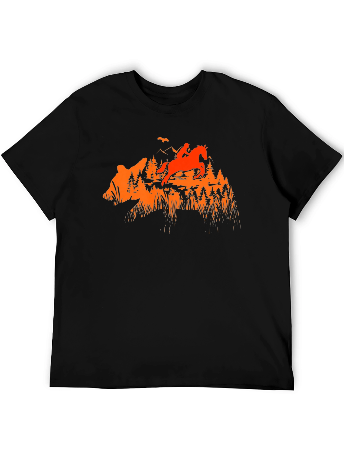 Bear Silhouette Rider Graphic Tee