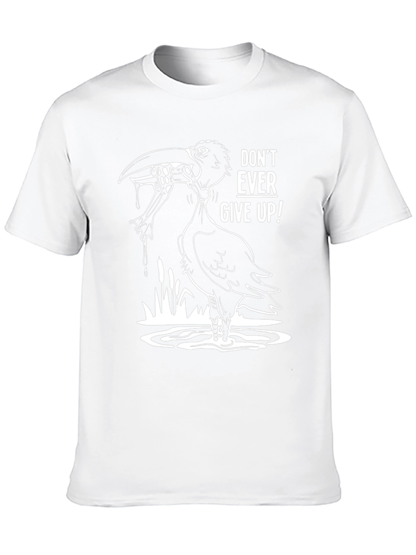 Never Give Up T-Shirt - Funny Bird Perseverance Tee