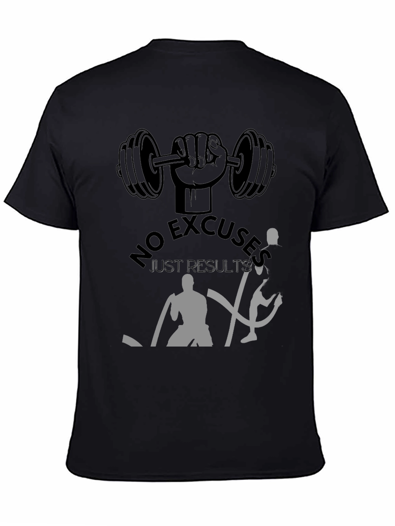 Motivational Workout T-Shirt - No Excuses Just Results