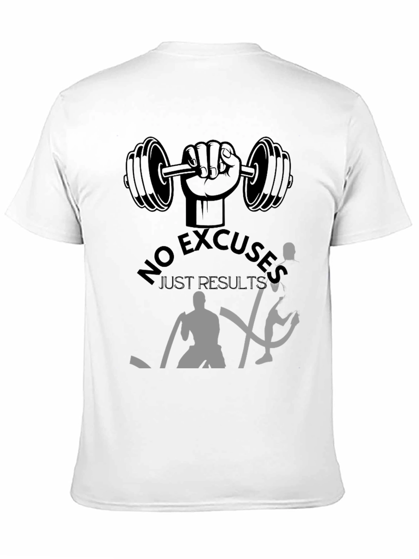 Motivational Workout T-Shirt - No Excuses Just Results