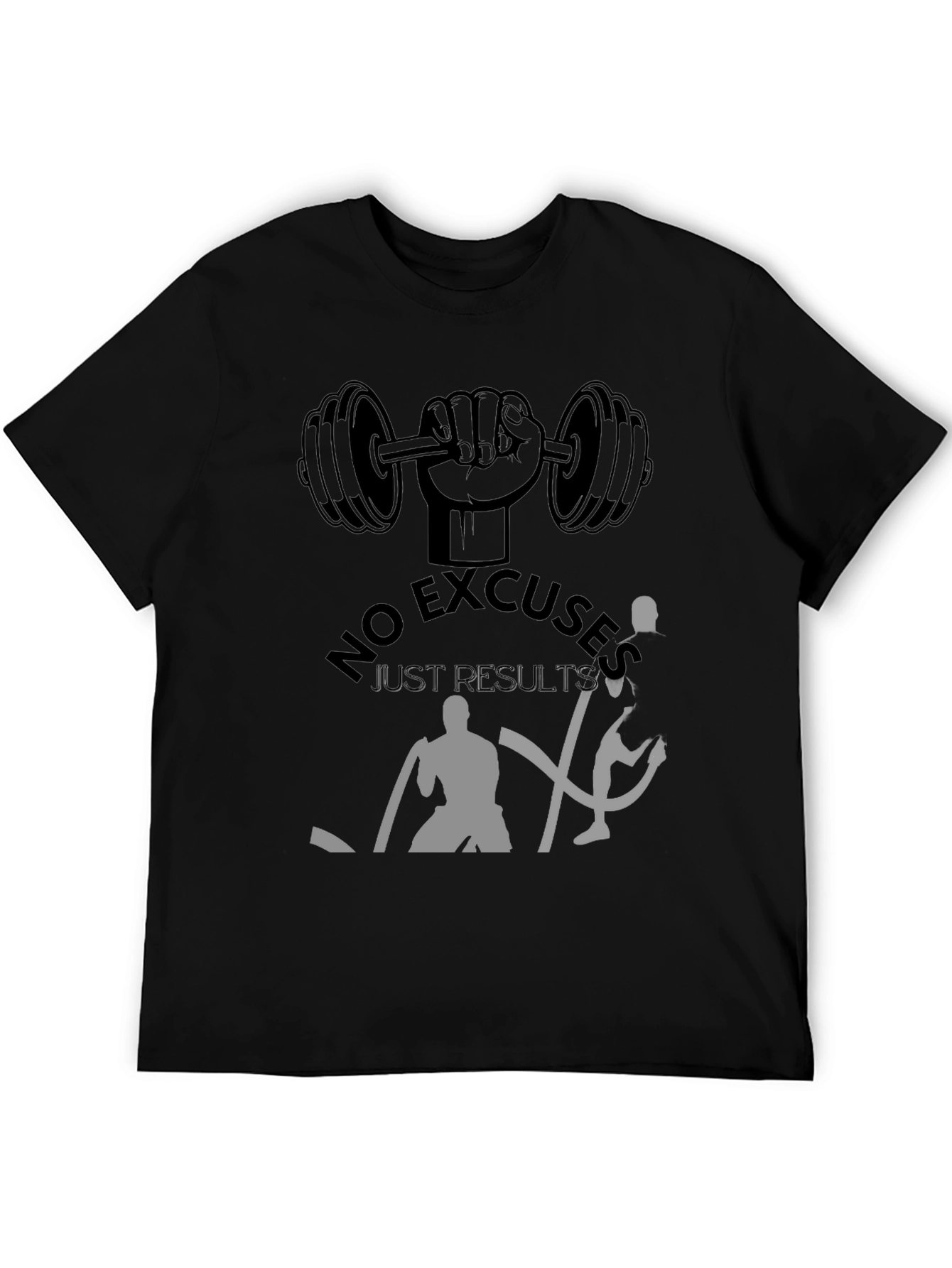 Motivational Workout T-Shirt - No Excuses Just Results