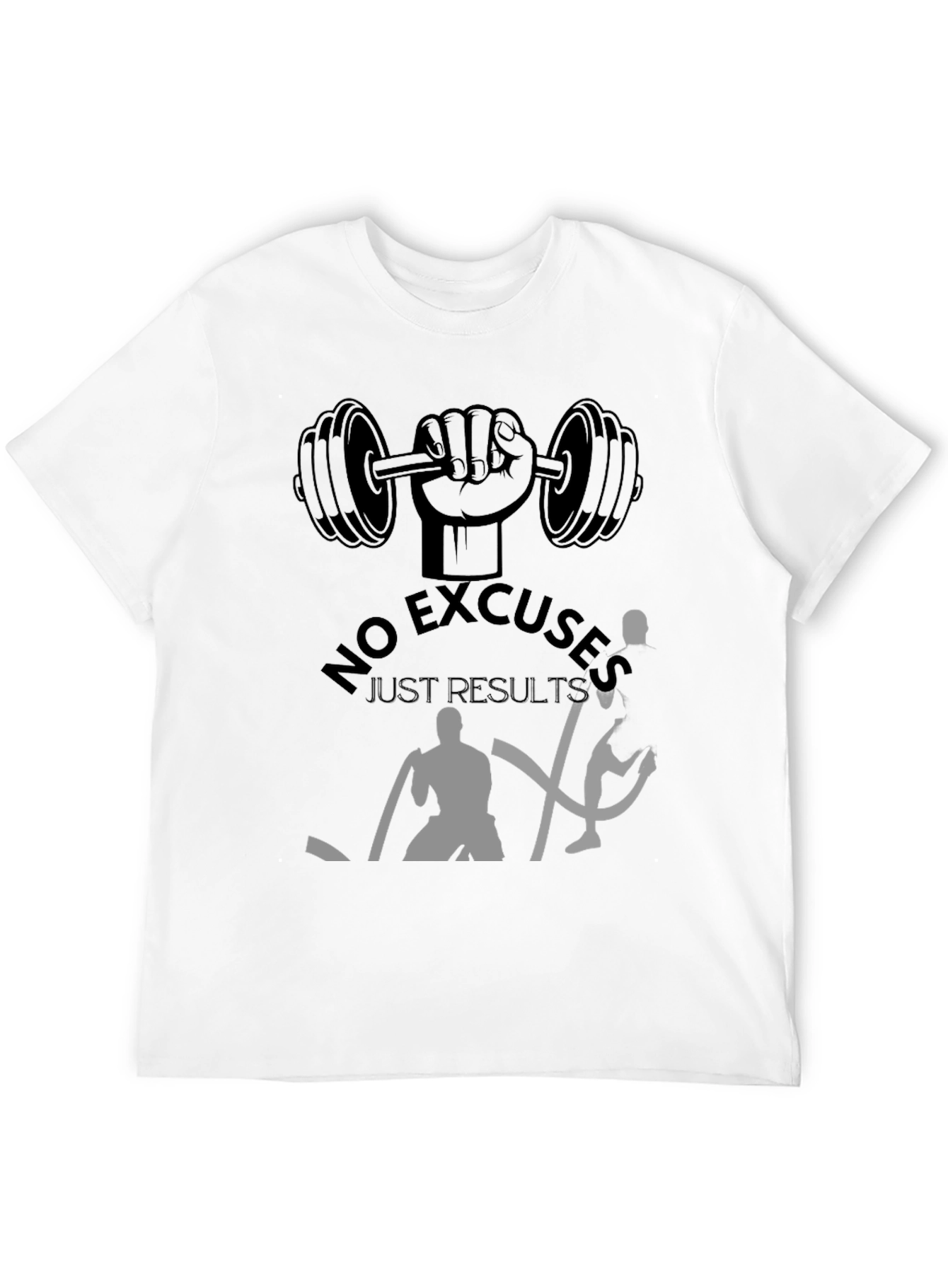Motivational Workout T-Shirt - No Excuses Just Results
