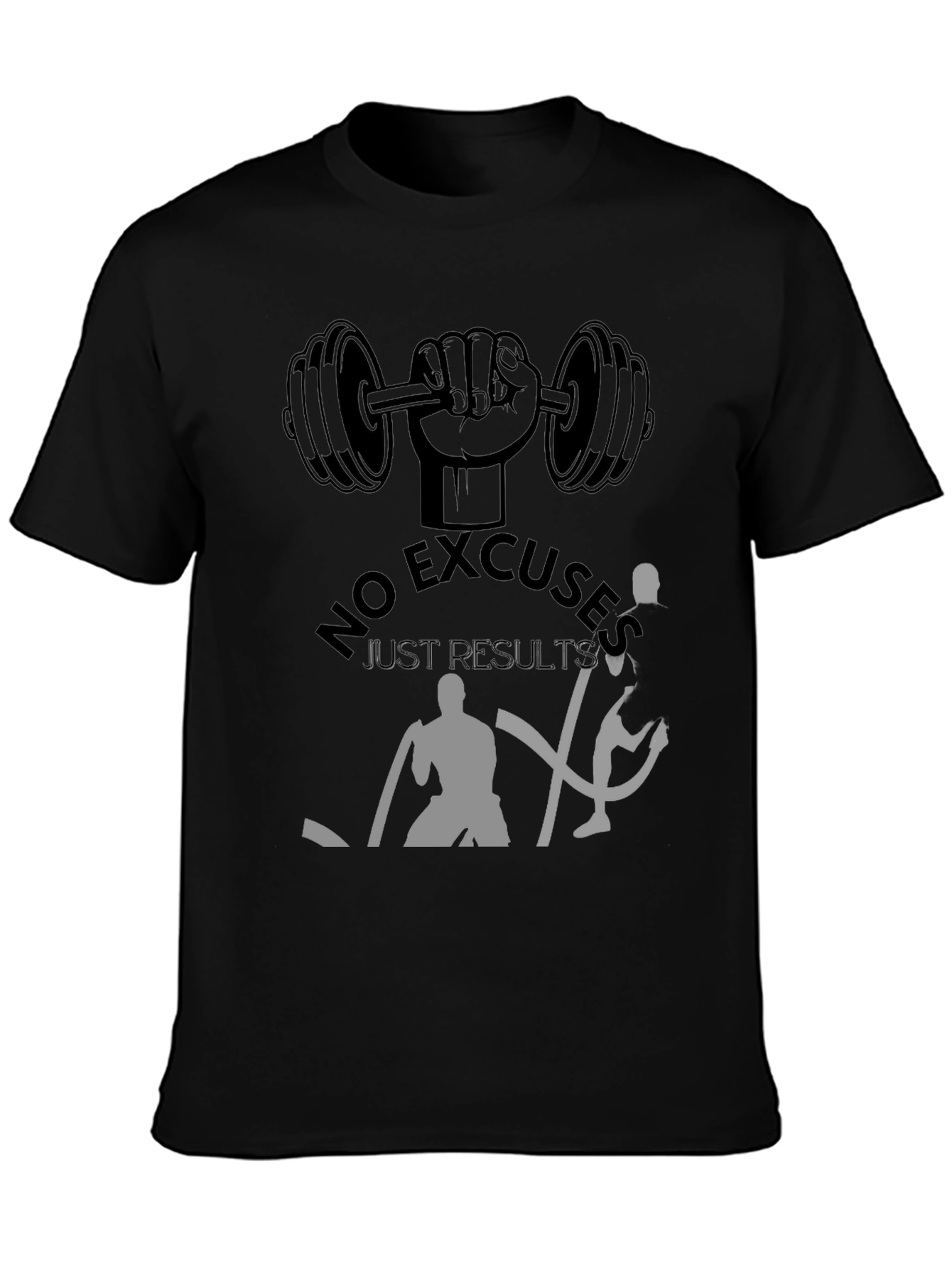 Motivational Workout T-Shirt - No Excuses Just Results
