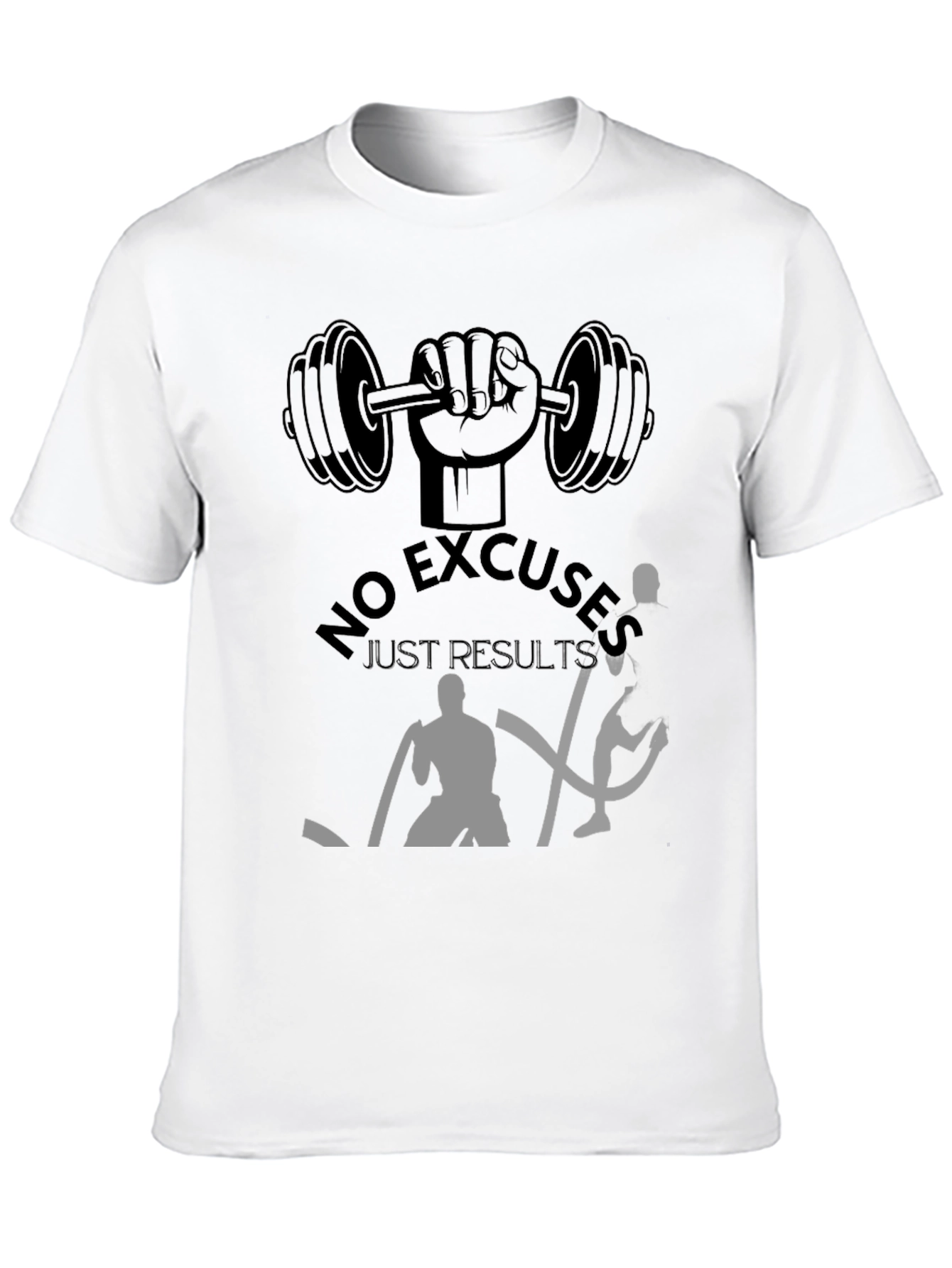 Motivational Workout T-Shirt - No Excuses Just Results