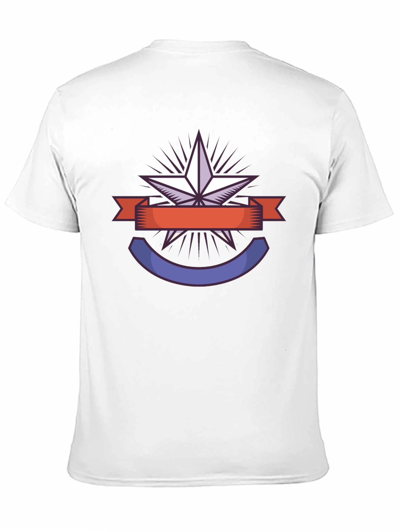 Star Badge Graphic Tee - Black Casual T-Shirt