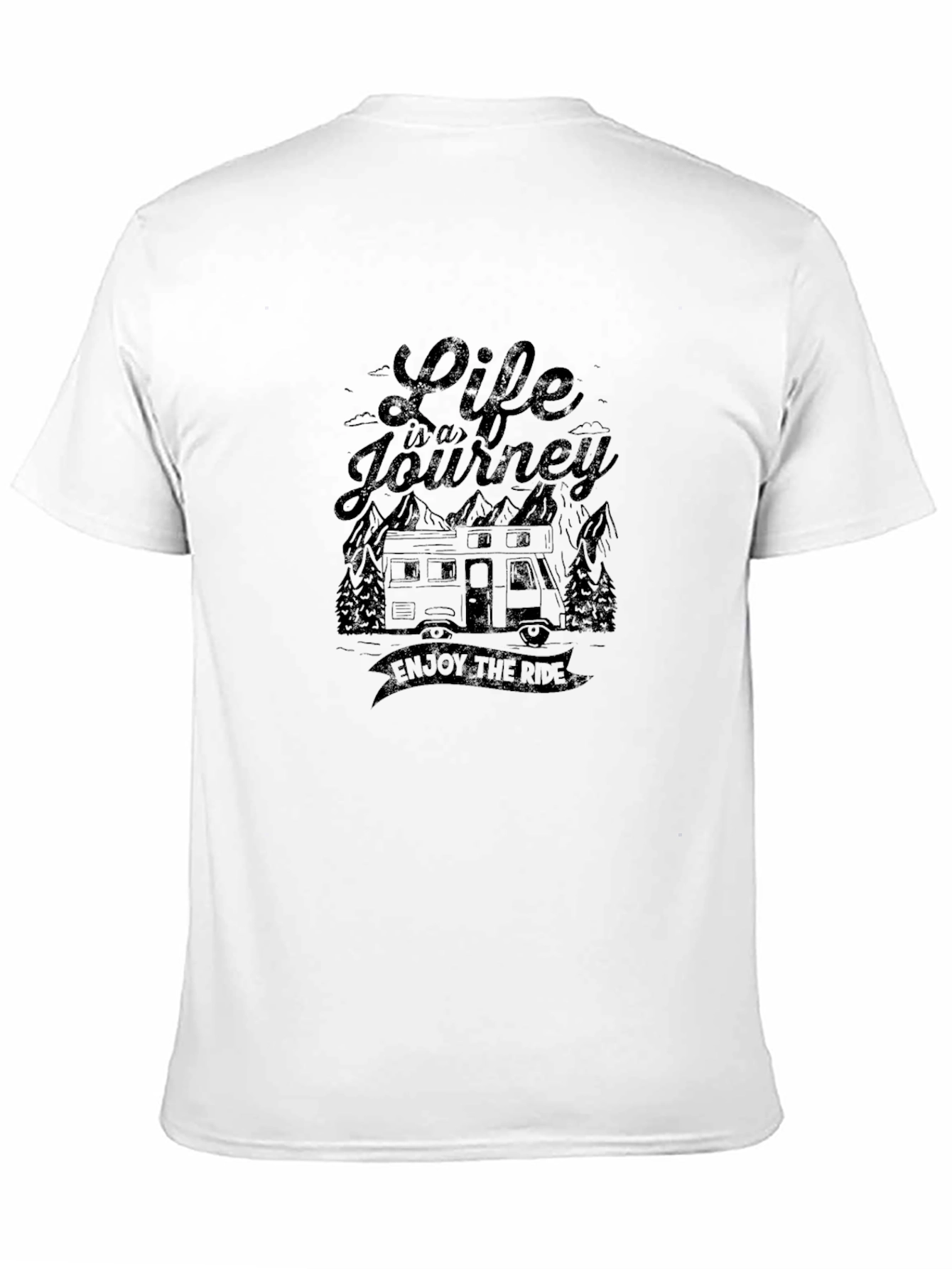 Life is a Journey Black Graphic Tee