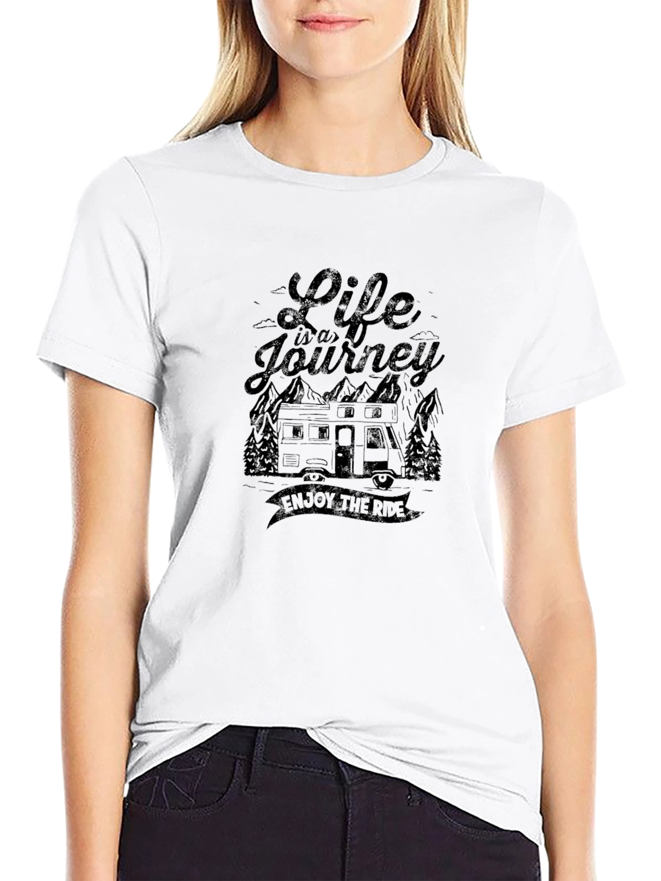 Life is a Journey Black Graphic Tee