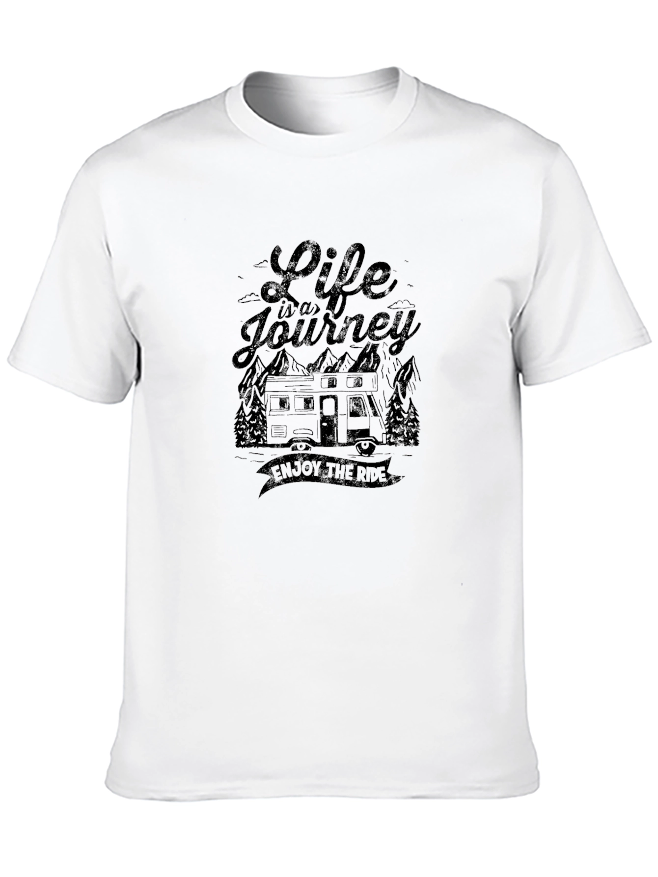 Life is a Journey Black Graphic Tee