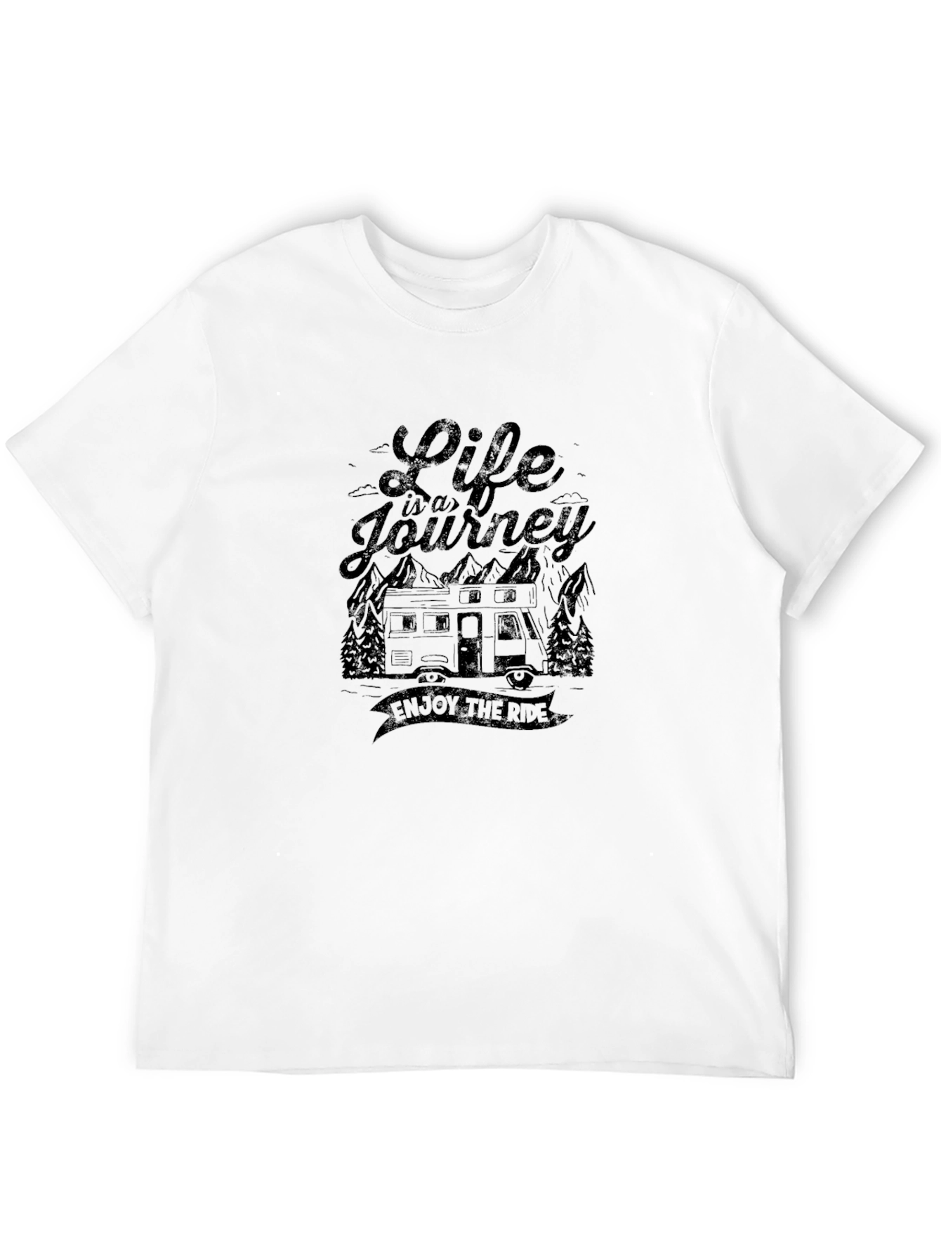 Life is a Journey Black Graphic Tee