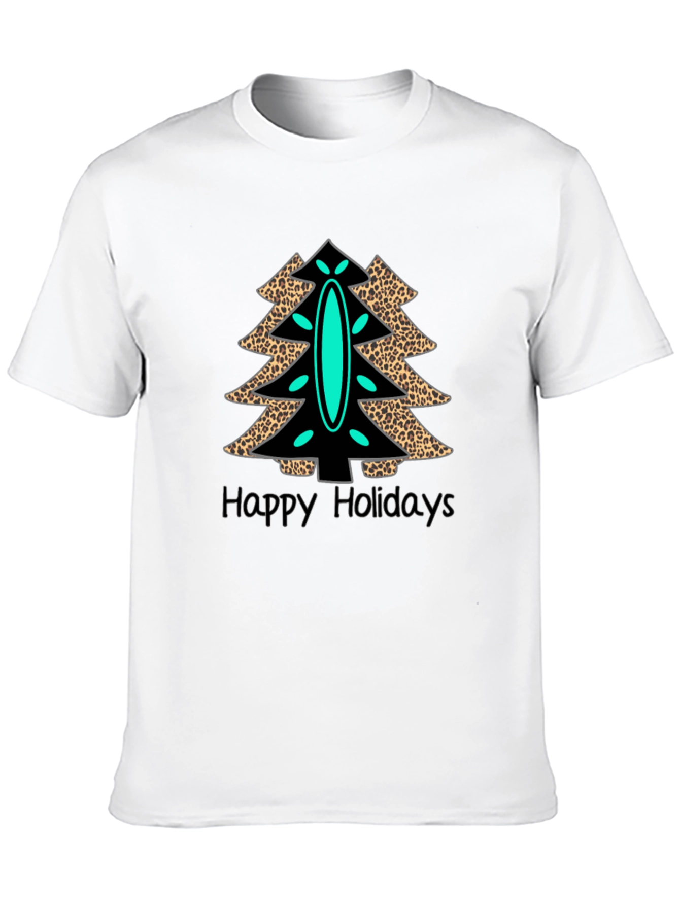Holiday Leopard Christmas Tree T-Shirt